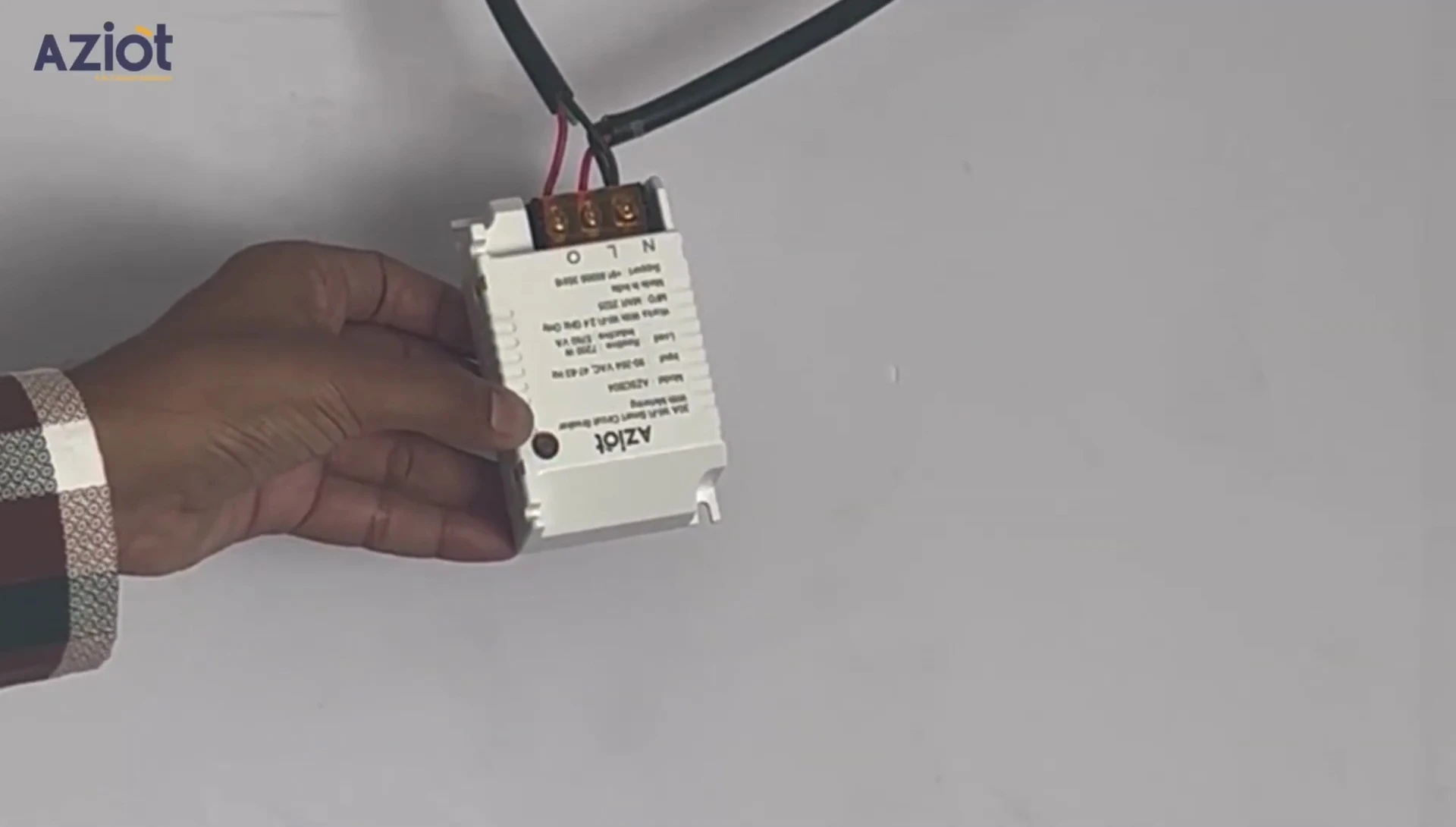 The blinking LED light indicating configuration mode