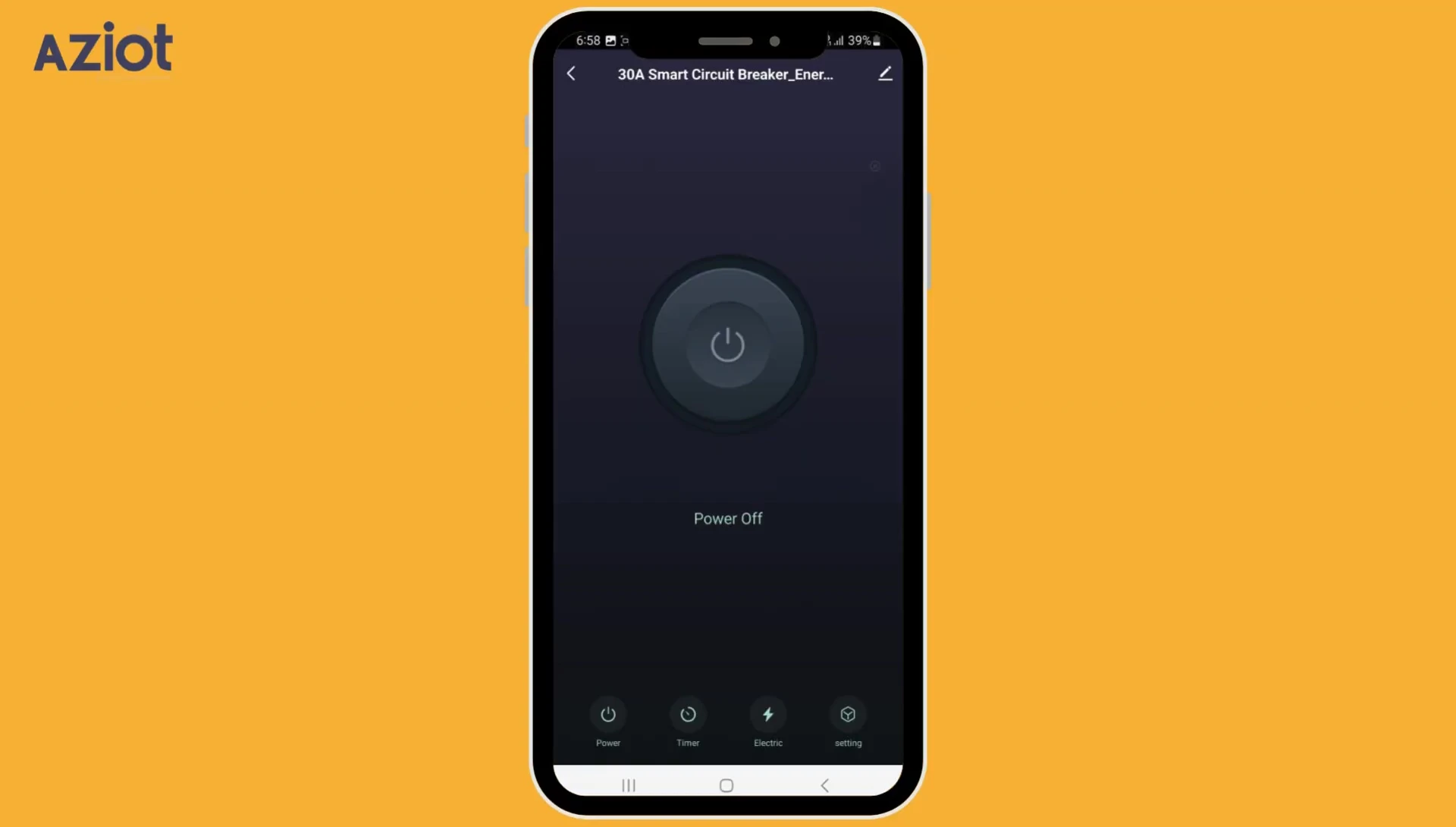 Smart Life app control screen