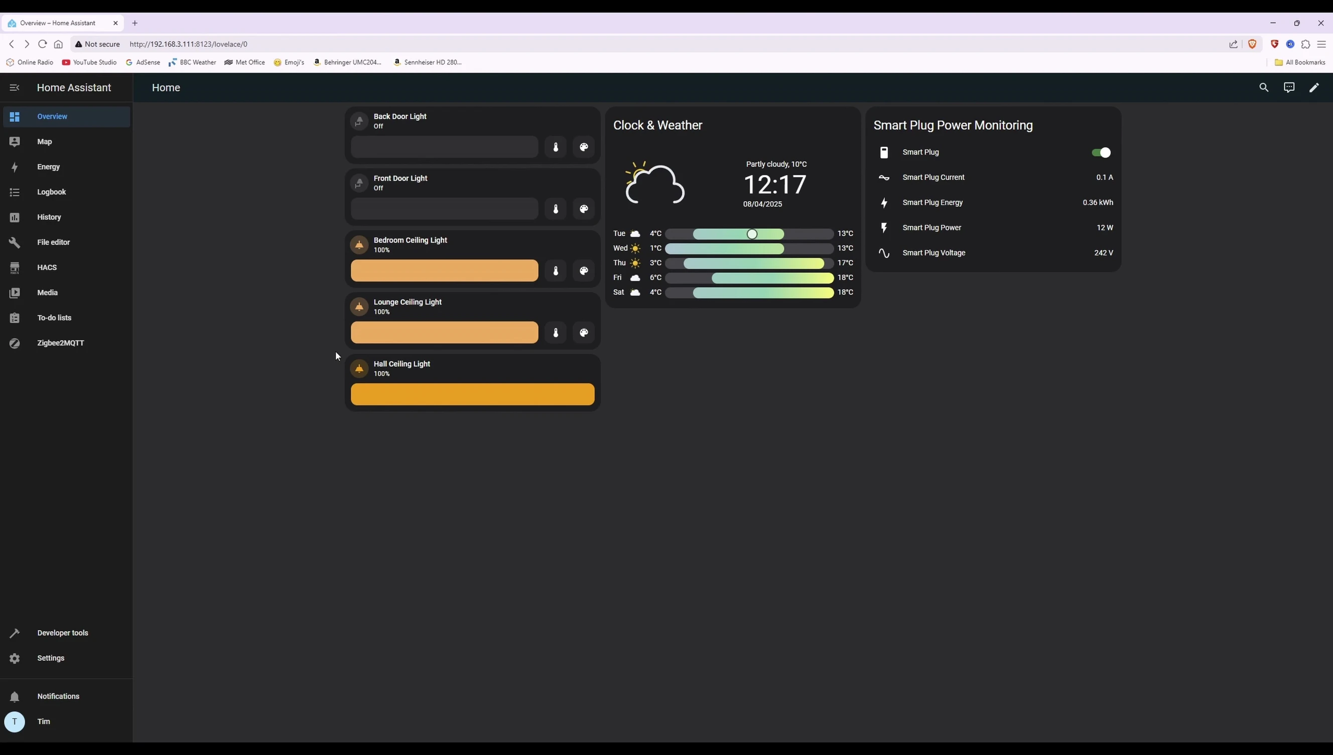 Zigbee2MQTT settings in Home Assistant