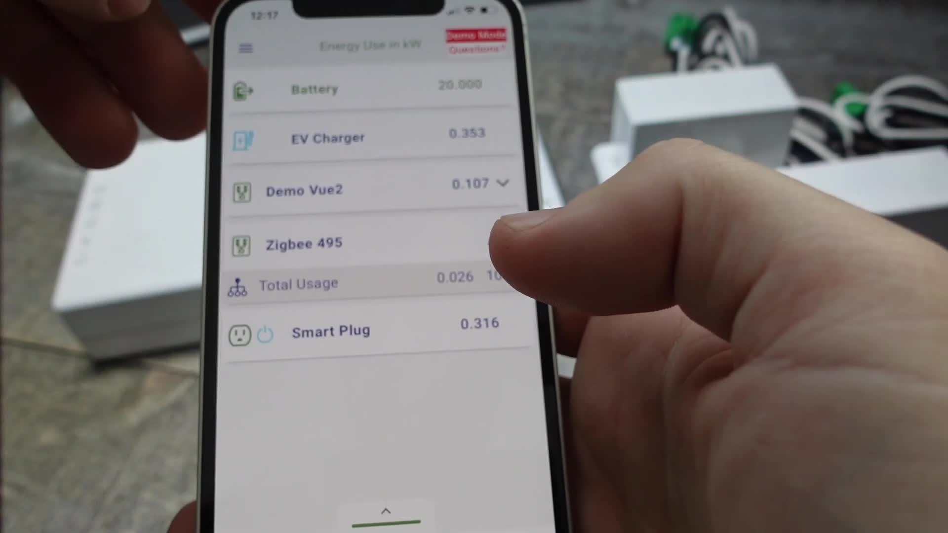 Screenshot of the login/account creation screen in the Emporia Energy app.