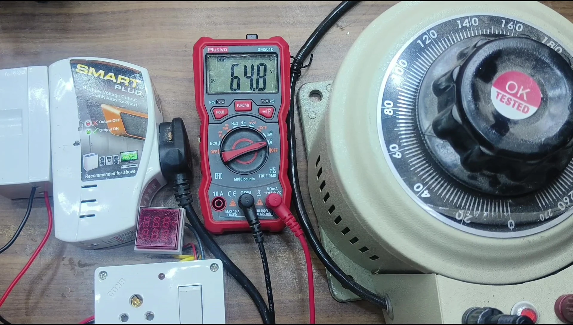 Screenshot illustrating a problem during the testing process which required adjustment to the setup.