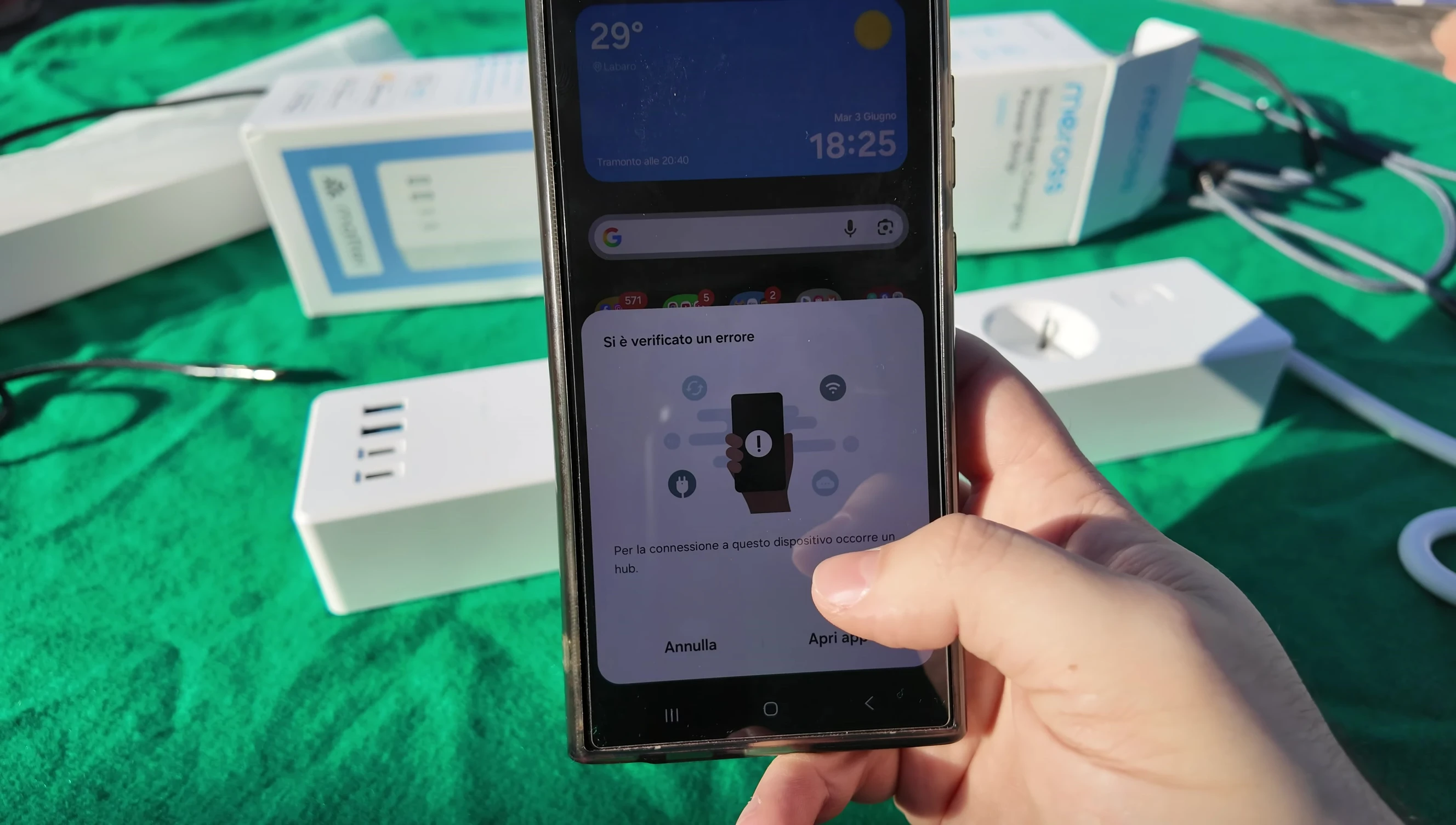 Screenshot of the app's add device screen.