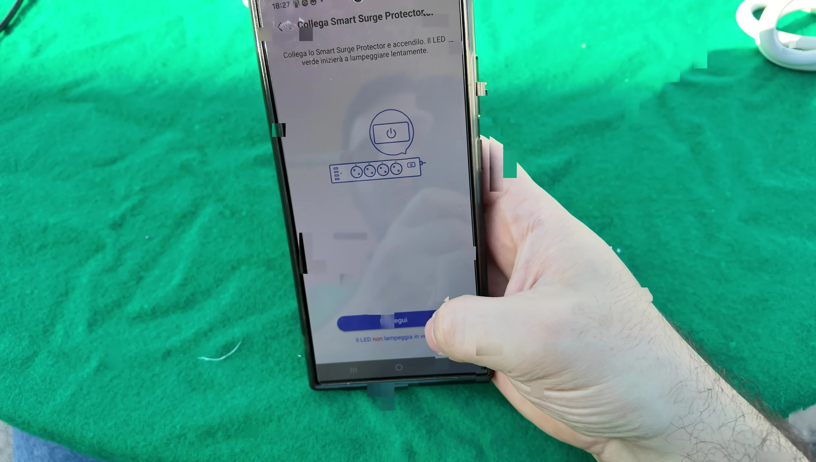App screen prompting factory reset