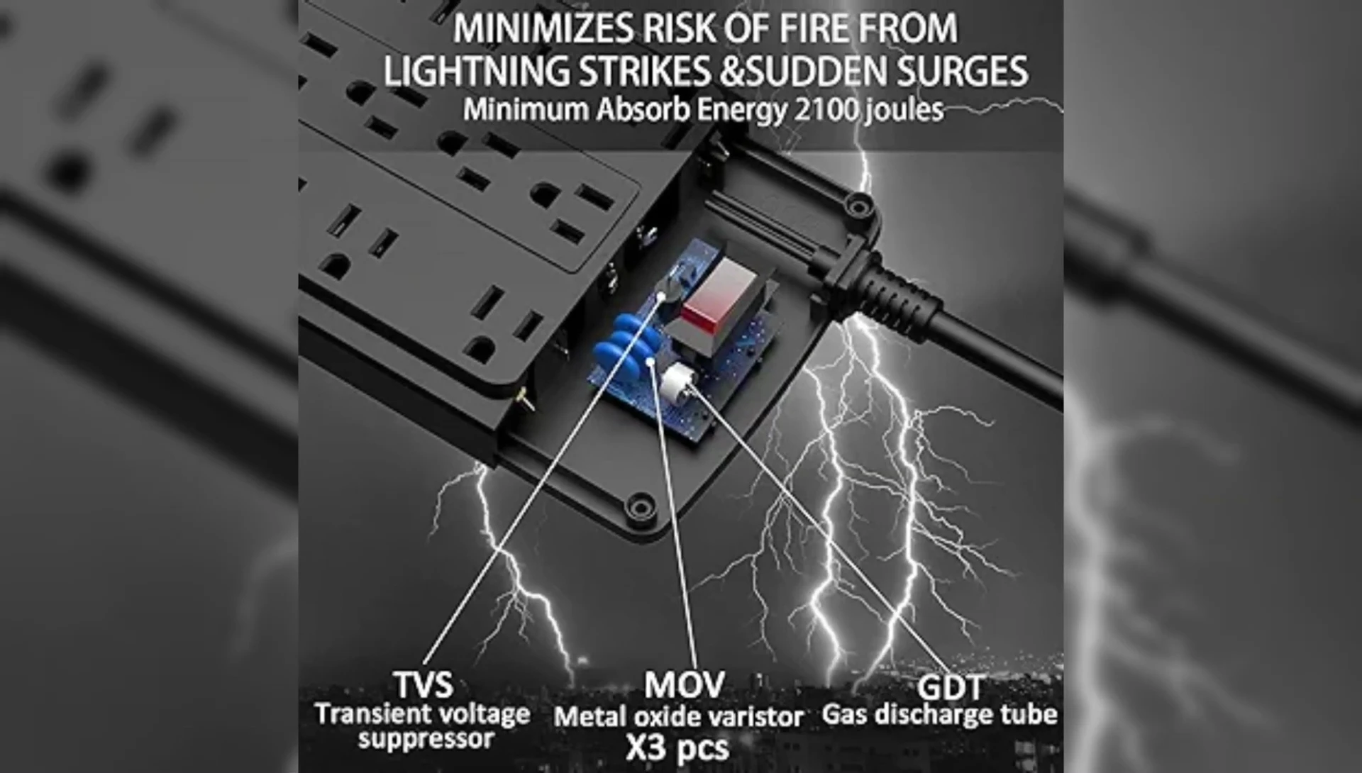 Close-up highlighting the arrangement of POAV outlets