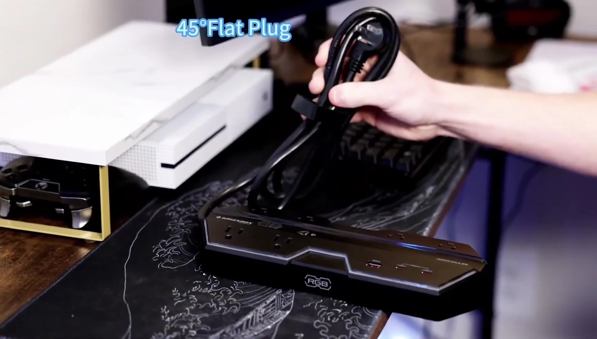 Close-up showcasing the compact size