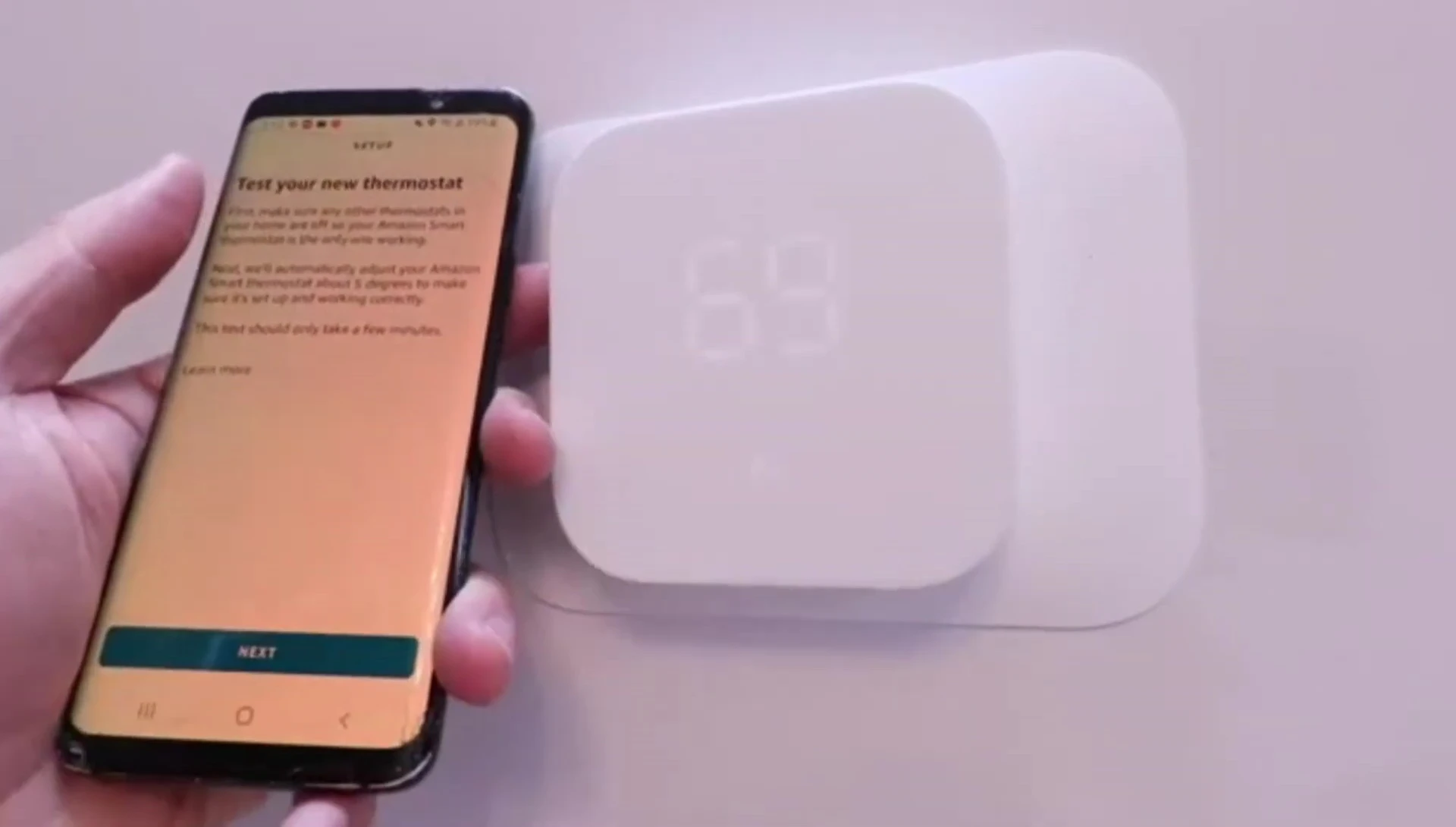 Screenshot of the Amazon Smart Thermostat app