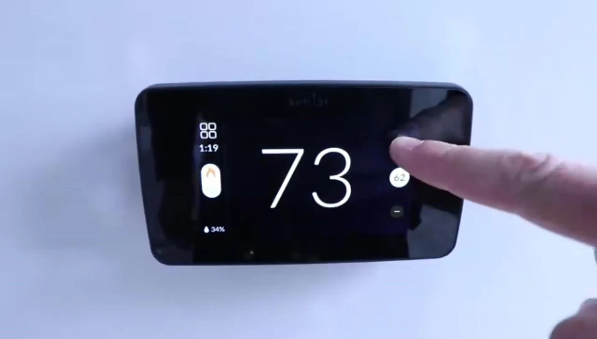 Close-up of the Sensei Touch 2 touchscreen interface