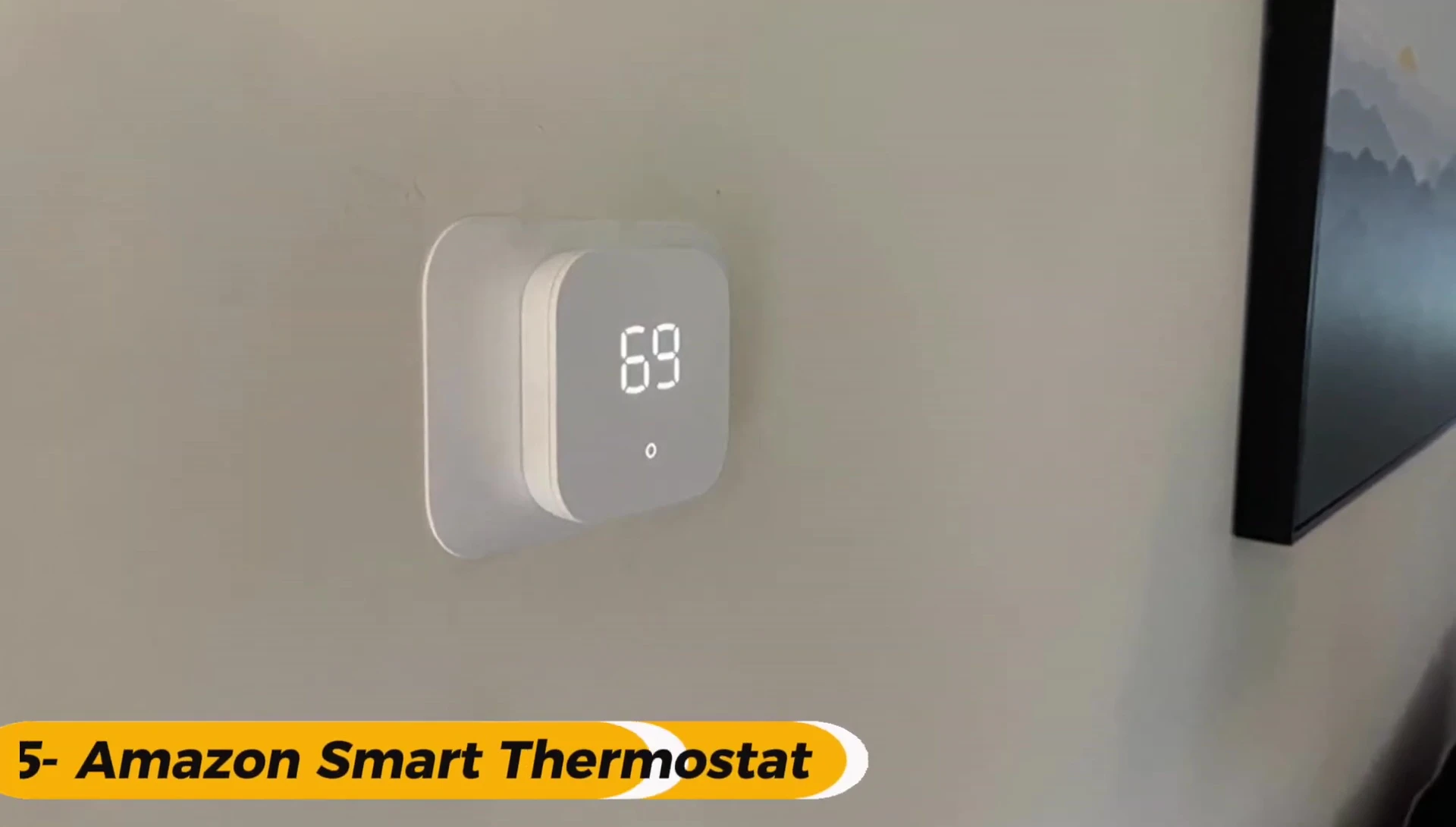 Amazon Smart Thermostat displayed prominently