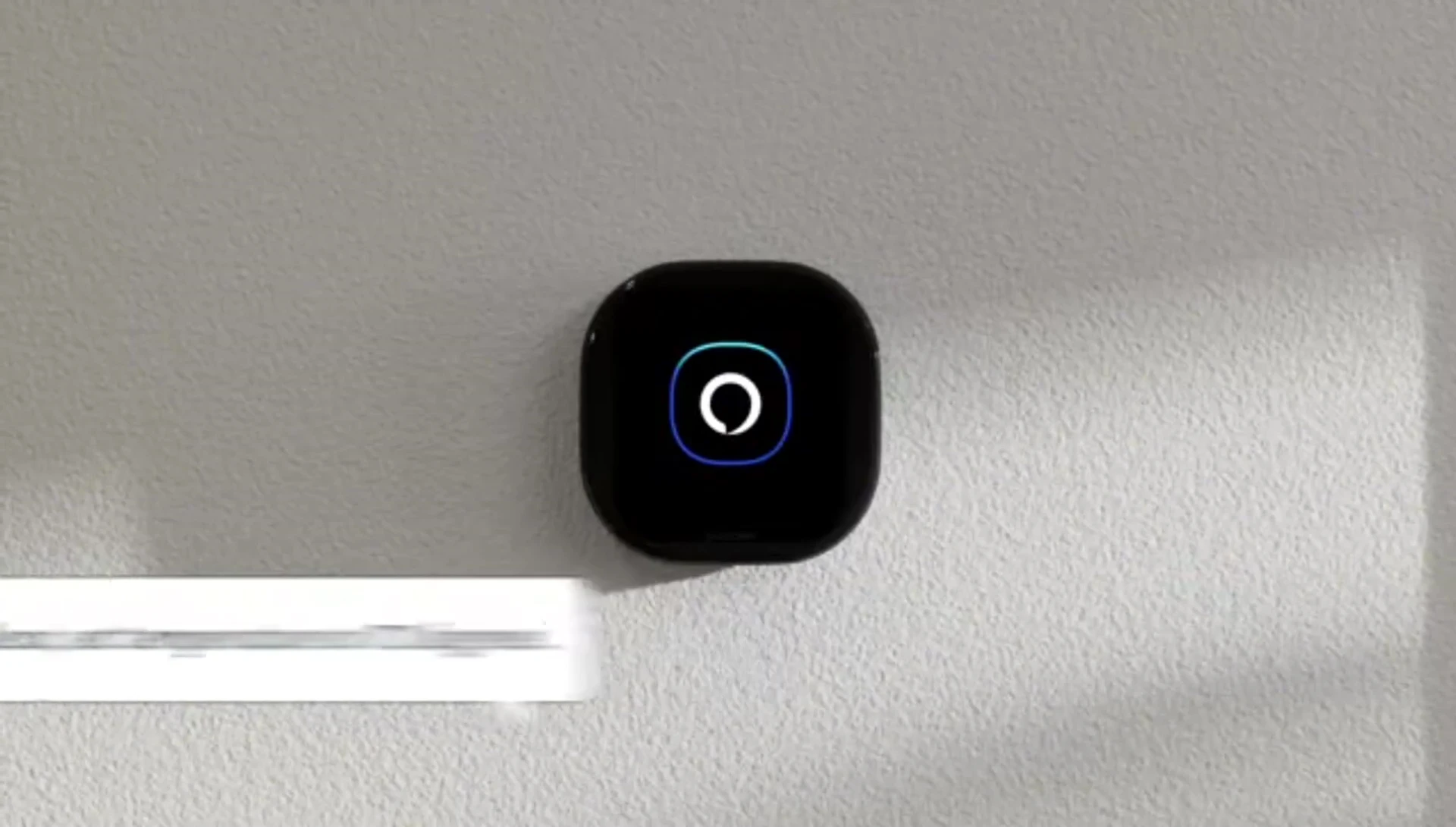 Ecobee SmartThermostat Premium displaying its smart speaker capabilities