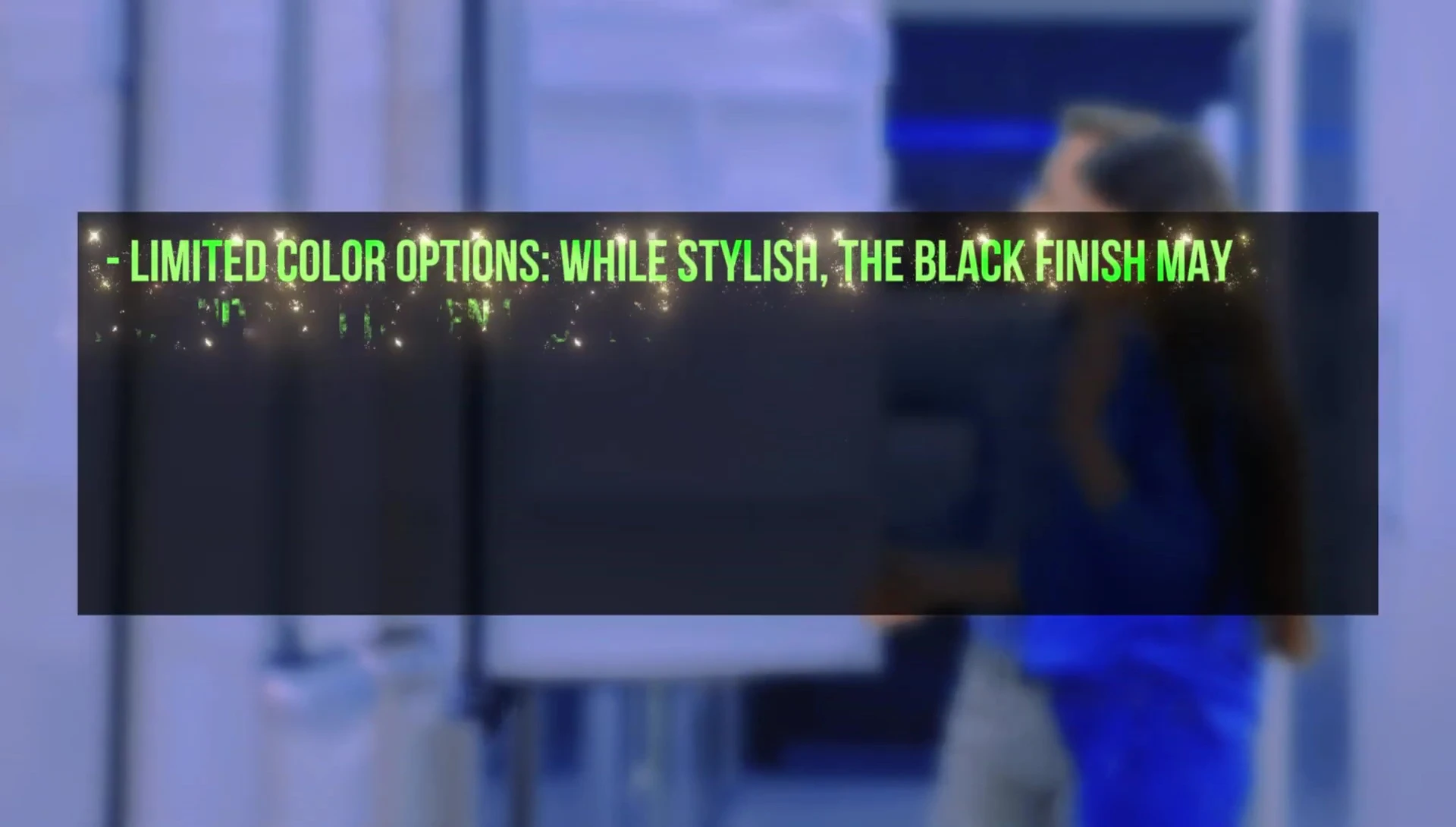Overall shot showing the black finish of the refrigerator.