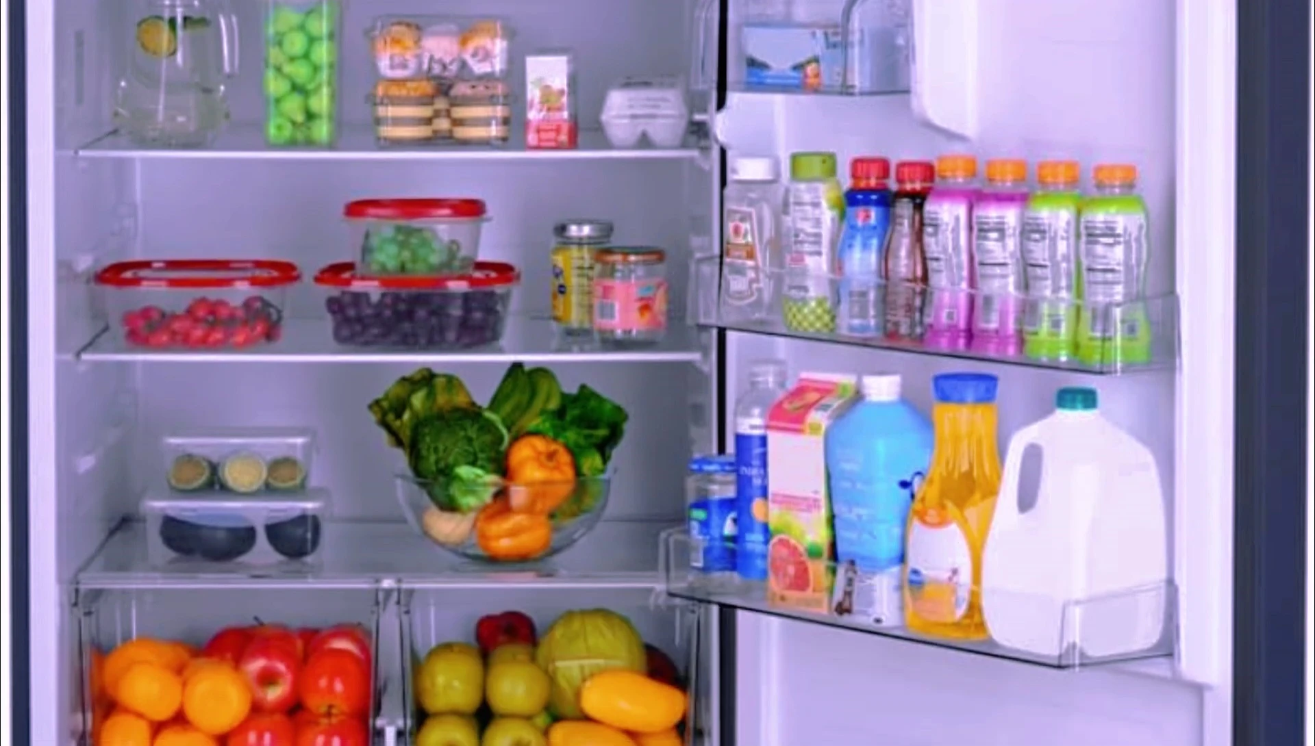 Final shot of the refrigerator and presenter