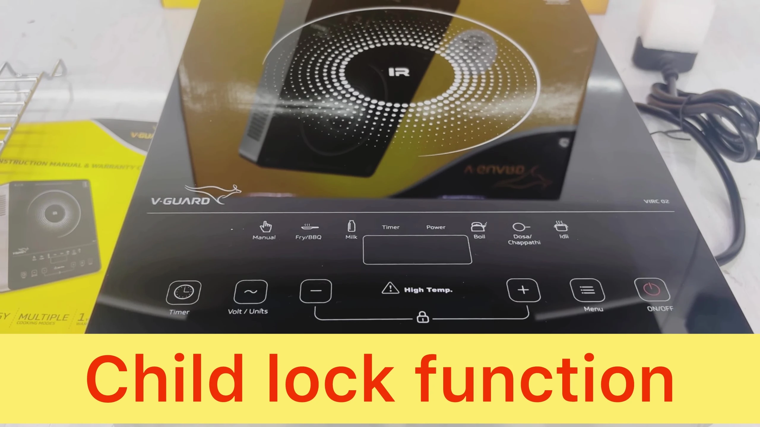 Highlighting the child lock feature