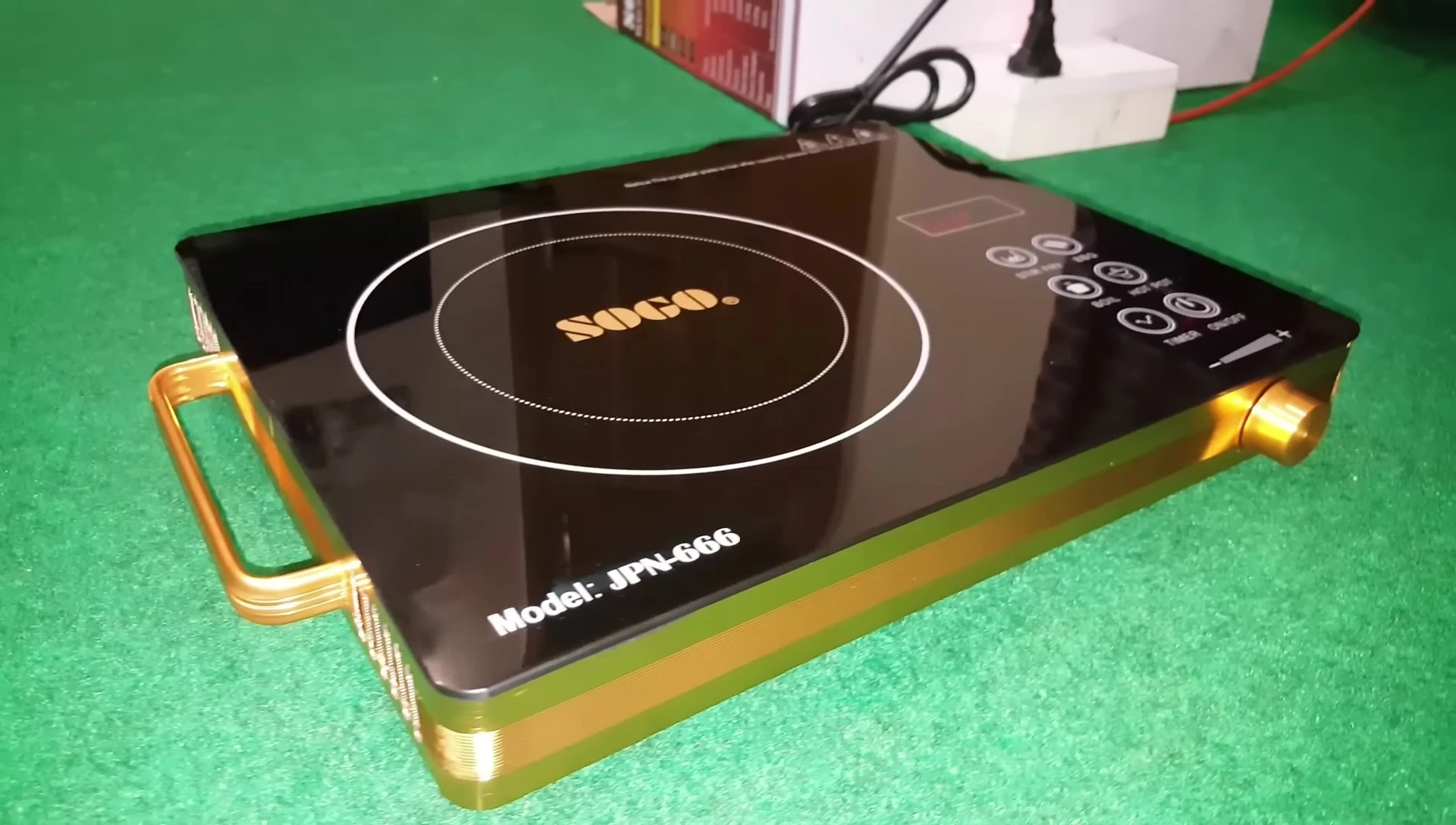 Close-up of the Sogo infrared stove