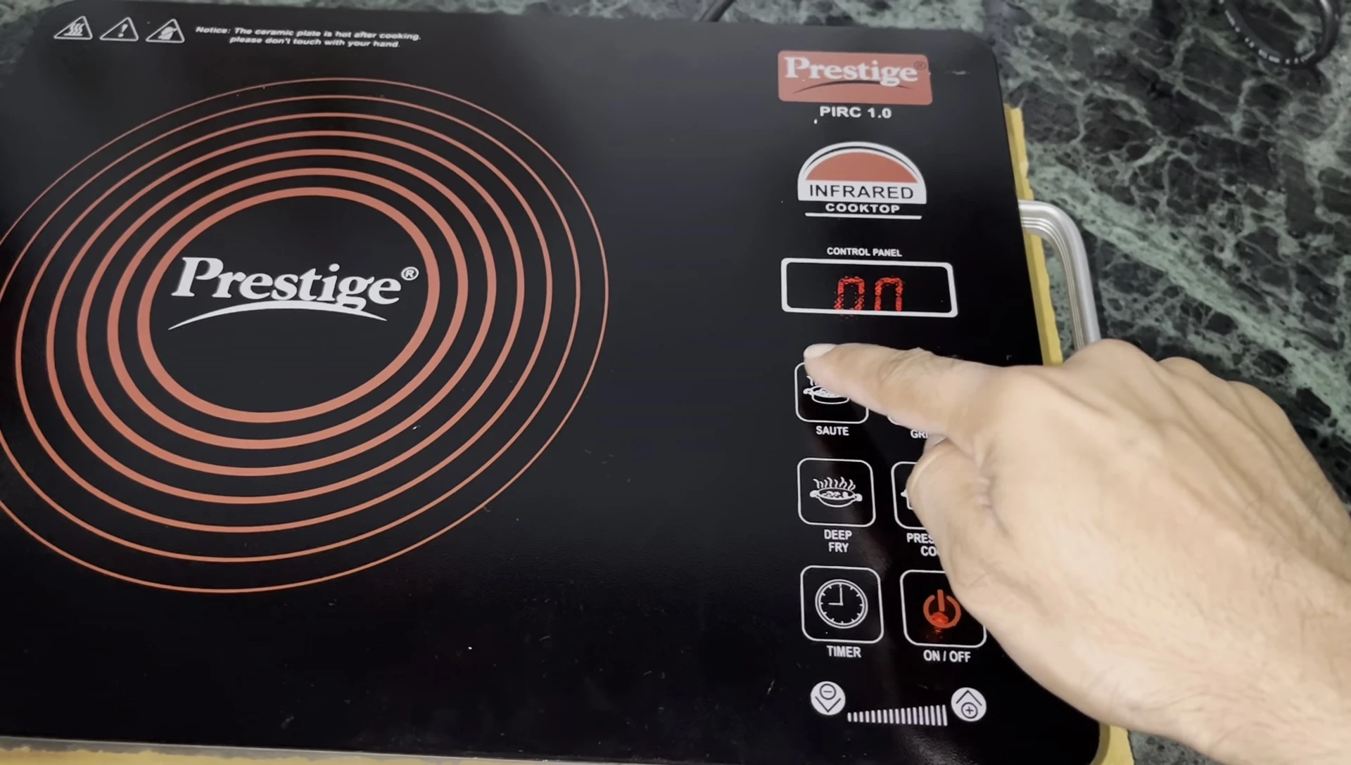 Cooktop heating up