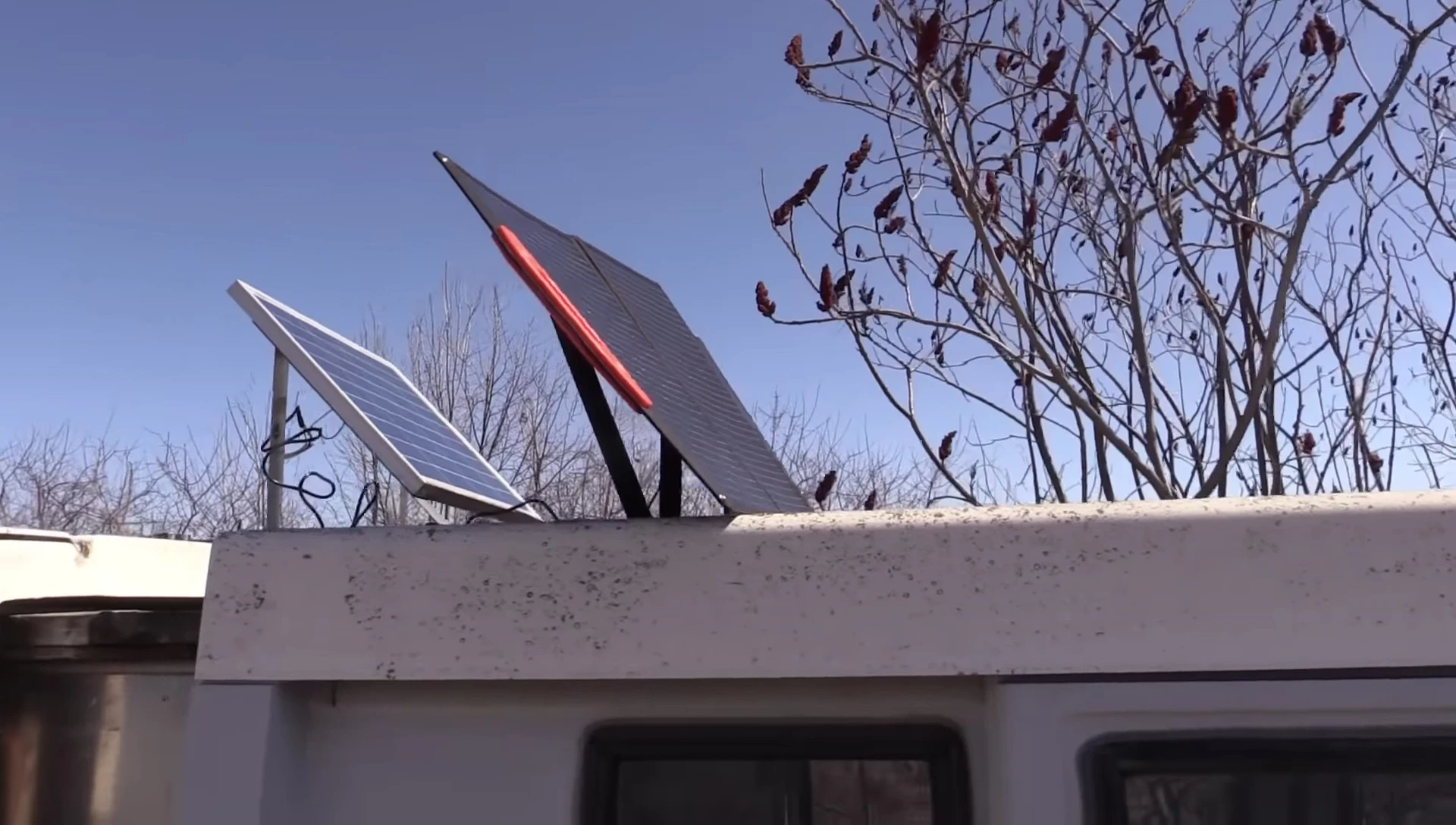 The Vaver solar panel generating power