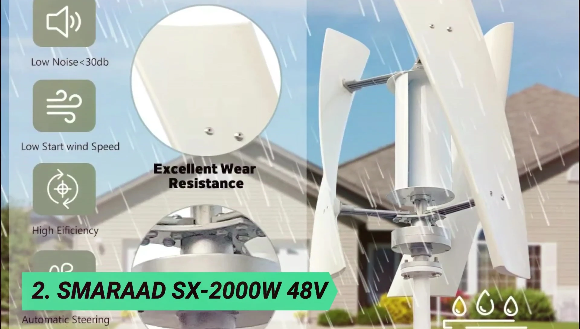 Smurd SX 2000W48V wind turbine