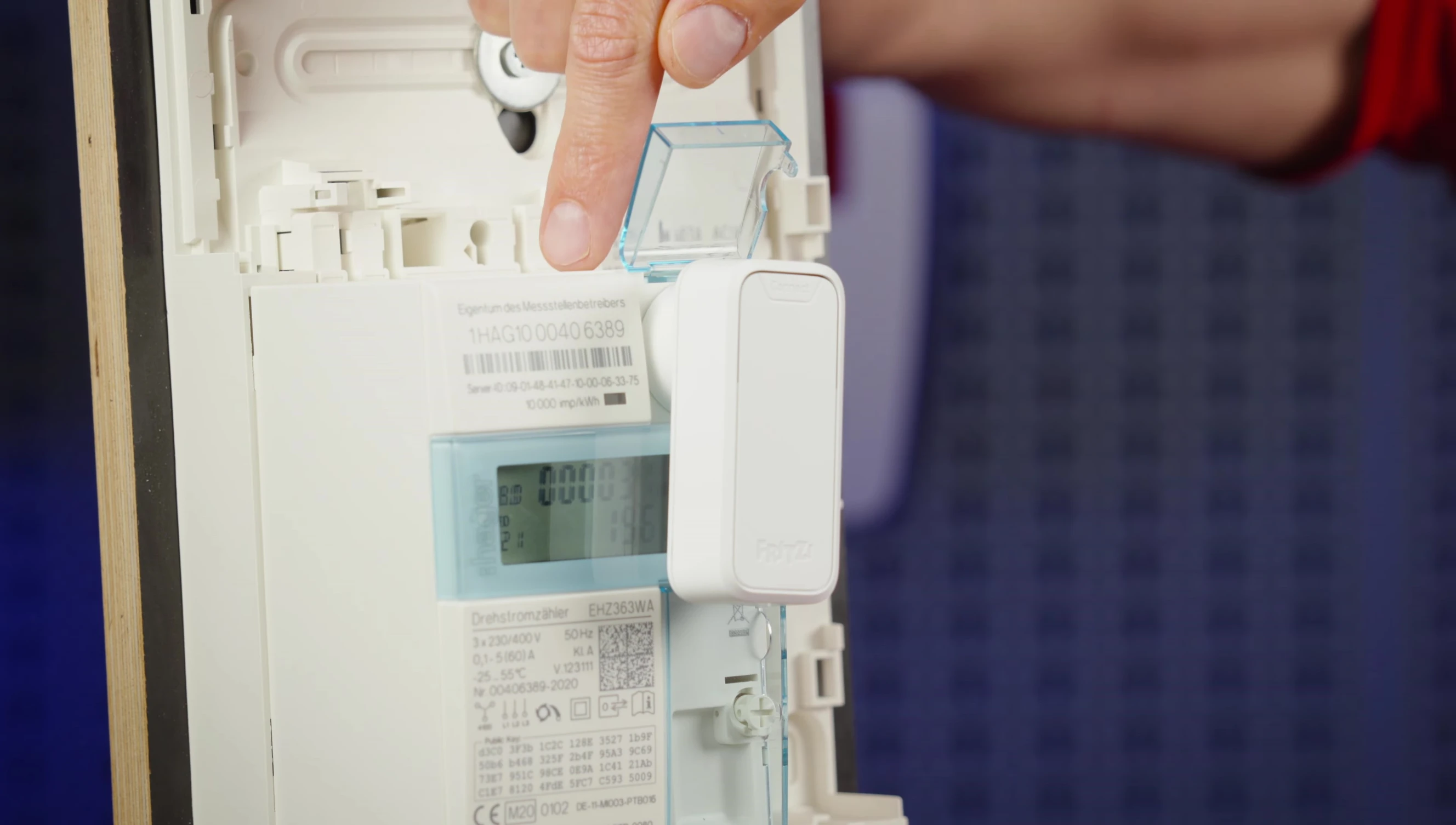 Screenshot showcasing a digital electricity meter
