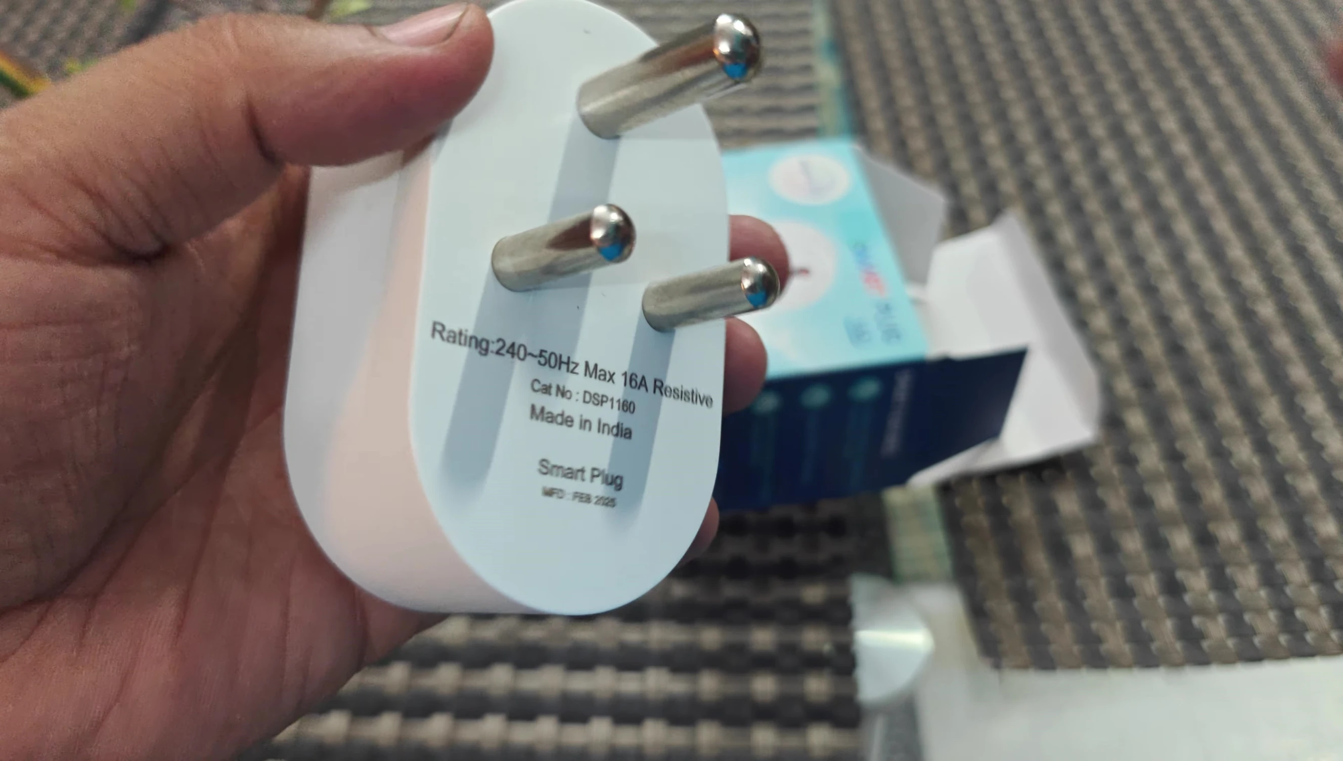 Detail shot of the plug's power outlet and connector.