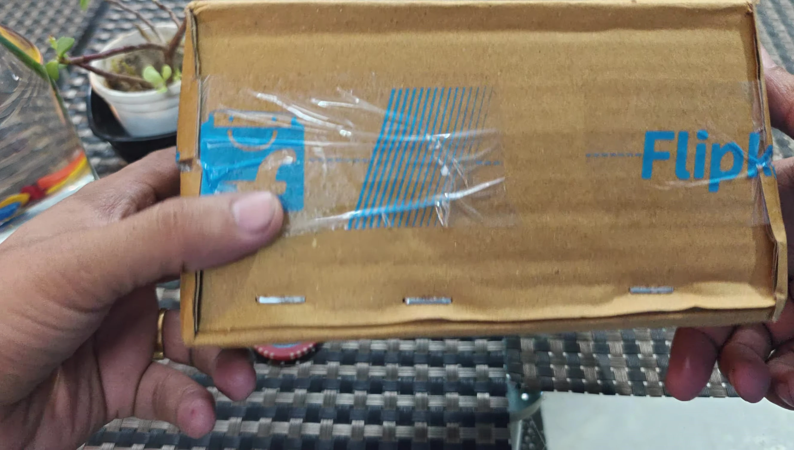 The Wipro smart plug box being opened