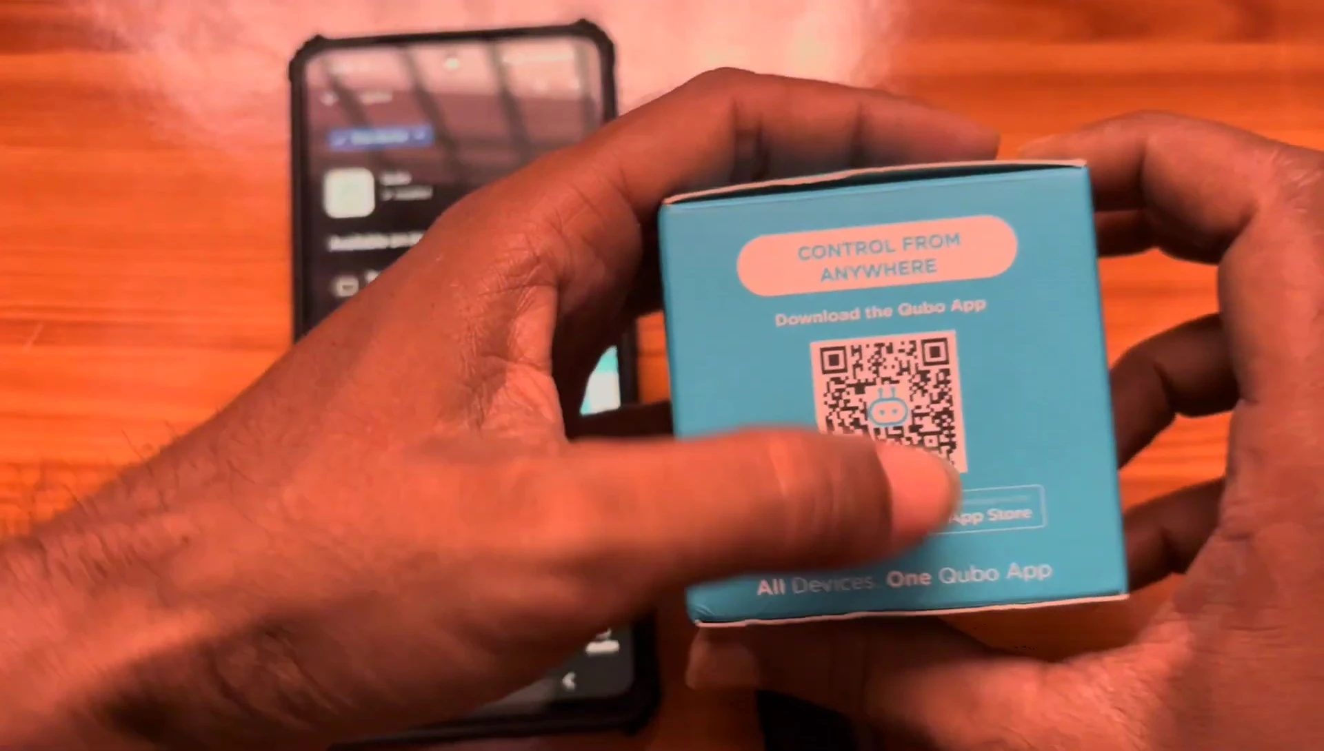 Screenshot showing the app logo matching the QR code