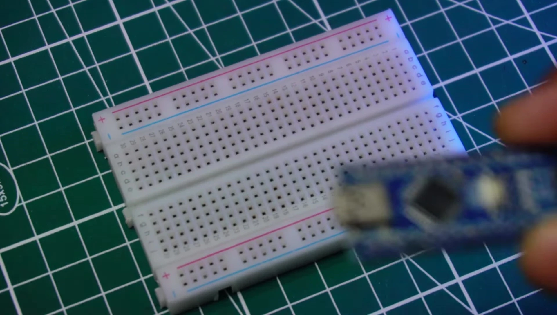 Arduino Nano on breadboard