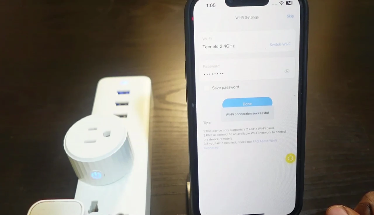 Confirmation message indicating successful setup