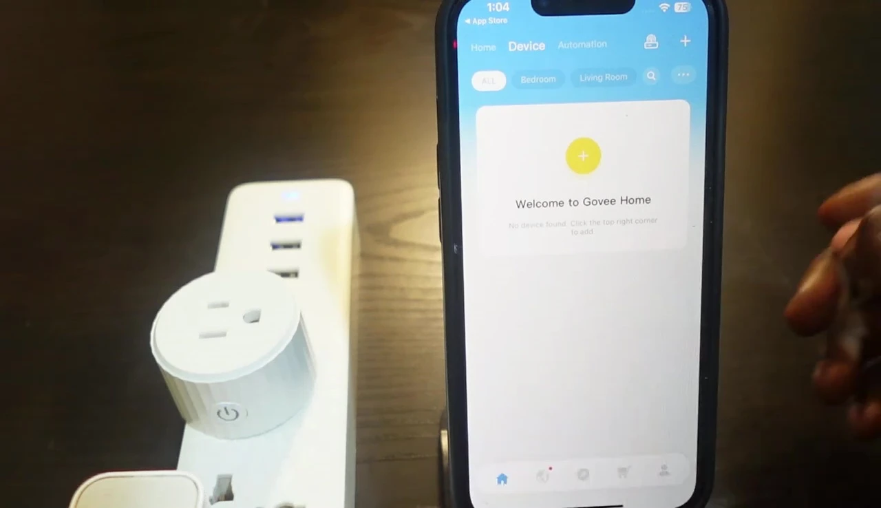 Plus icon in the Govee Home app