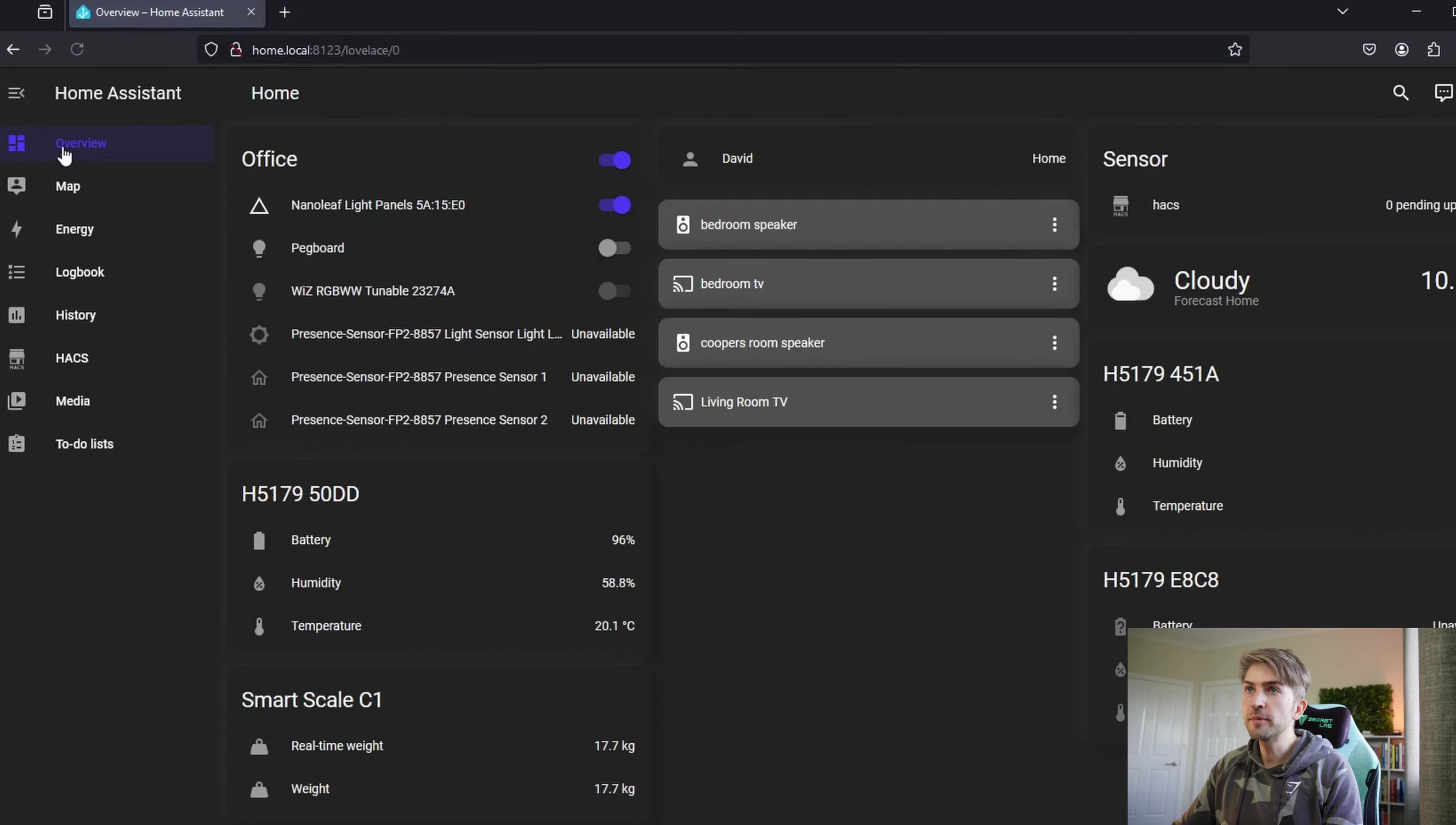 Home Assistant interface