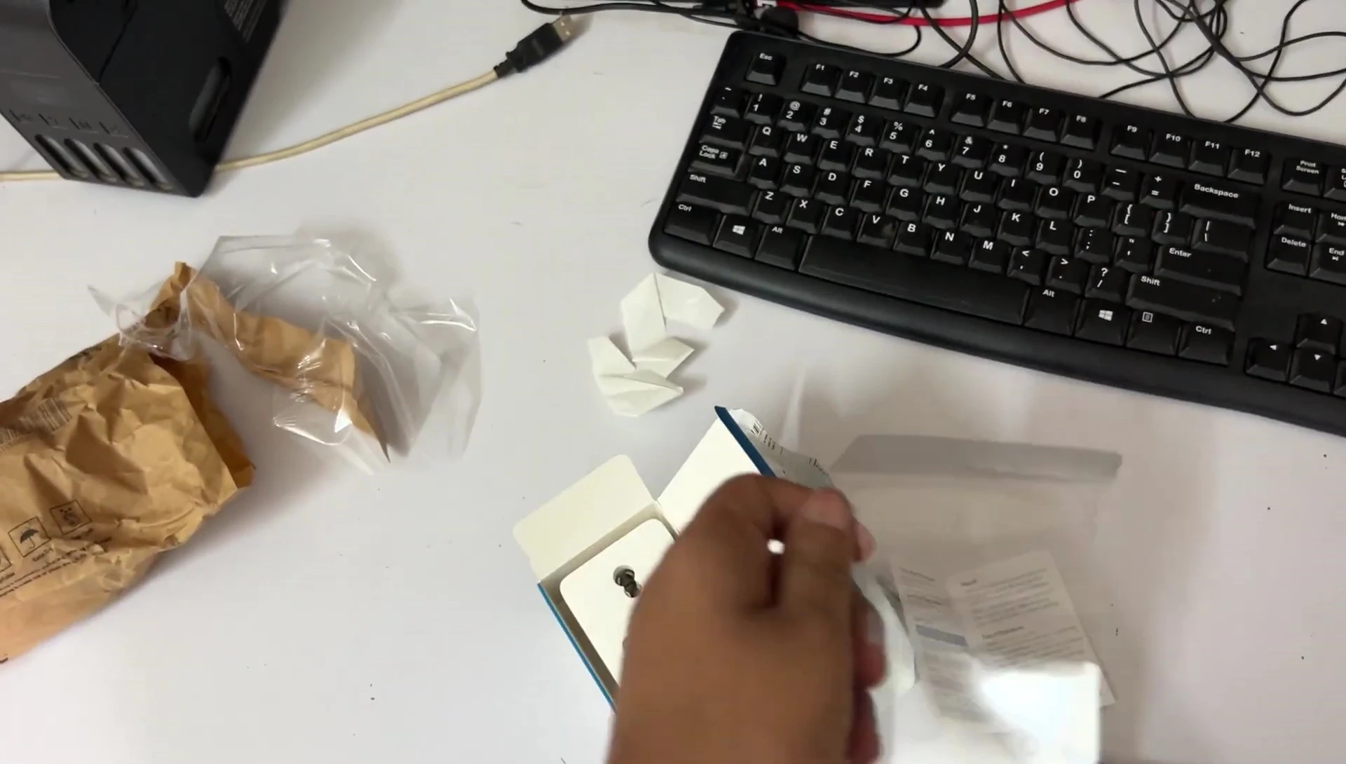The Tapo P110 smart plug removed from the packaging