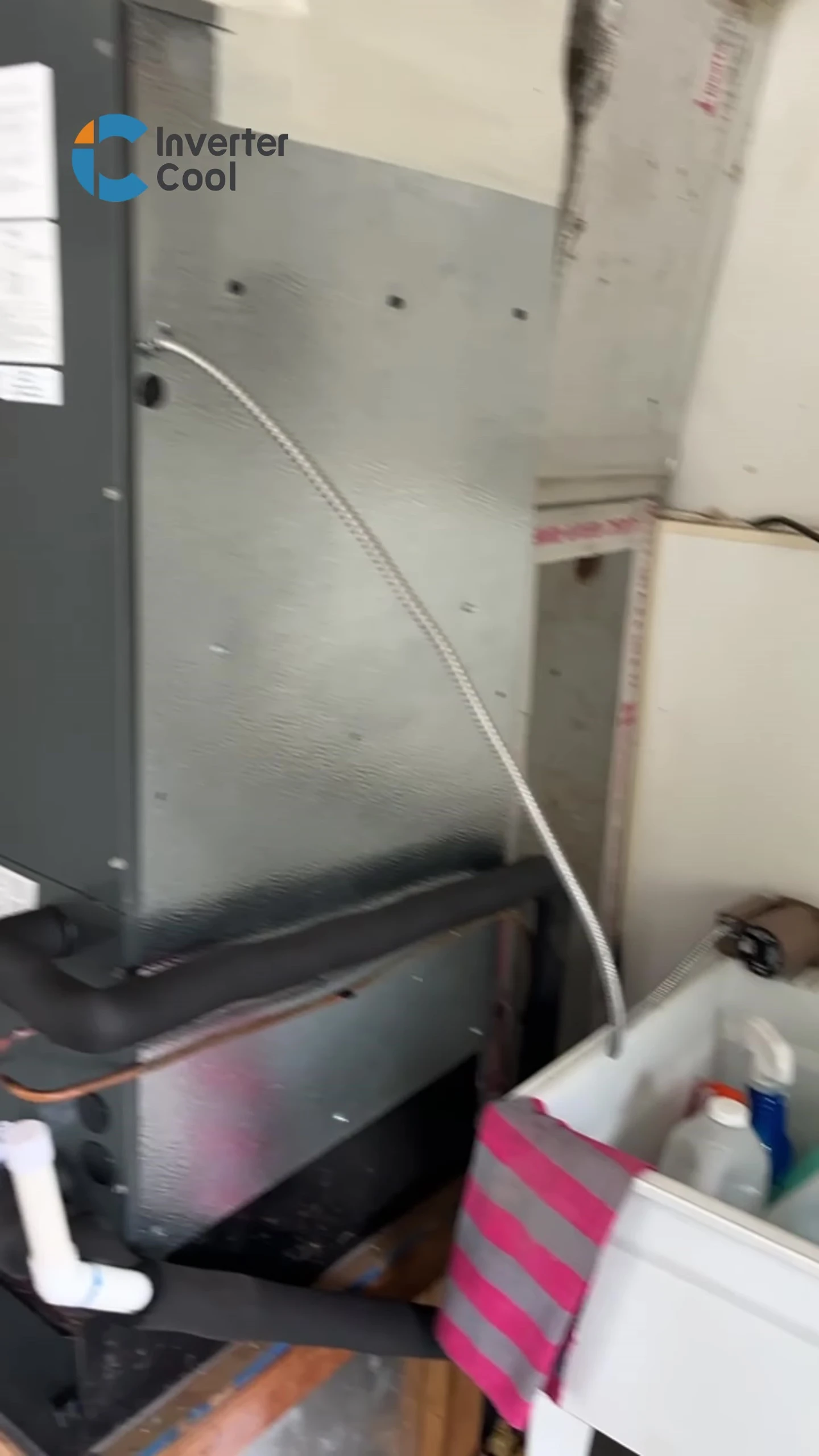Installer showing the wired hot water pump