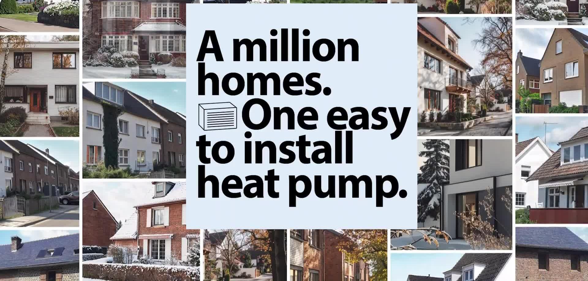 Image showing the heat pump installation process, emphasizing the lack of radiator removal.
