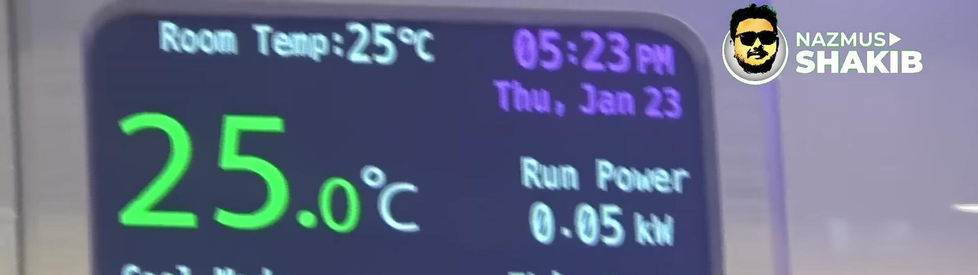 Screenshot of the AC display showing energy consumption data