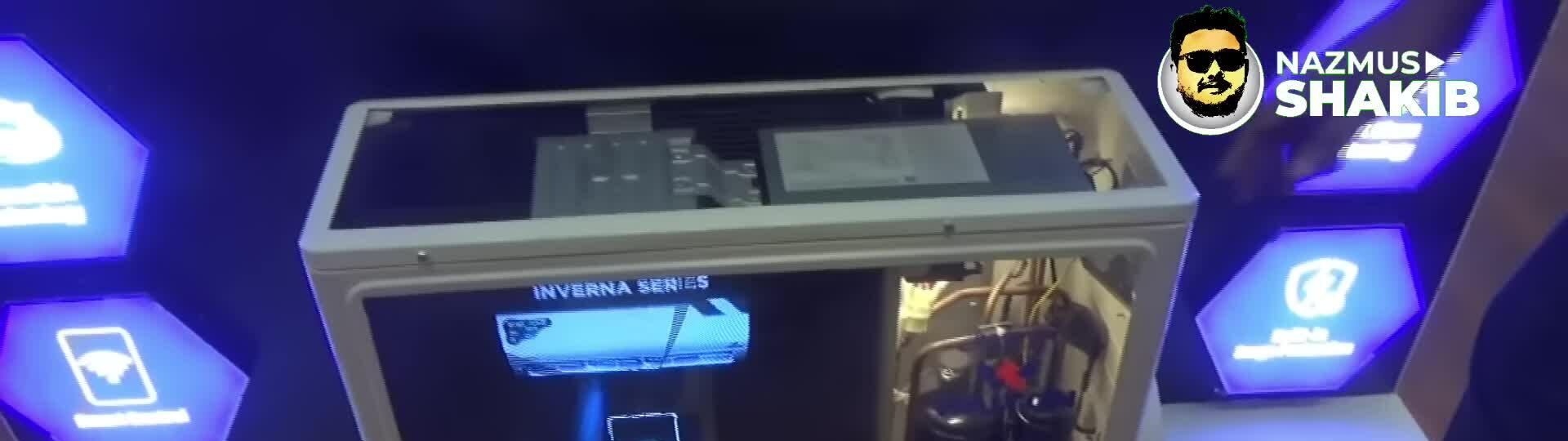 Close-up shot of the AC's display highlighting its 6-star rating