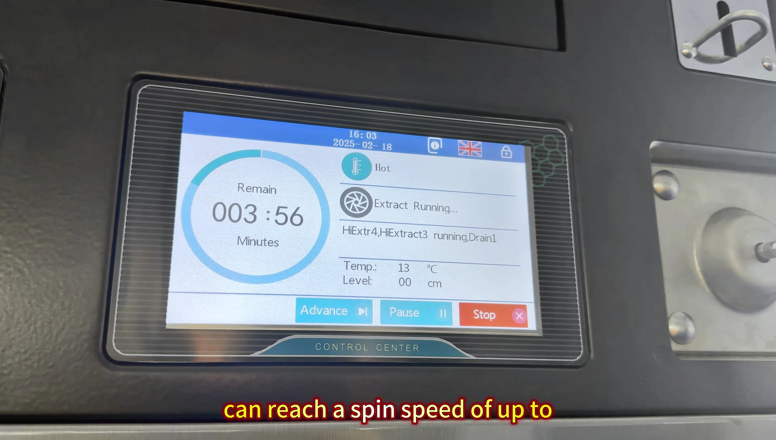 Visual representation of the high spin speed and G-factor.