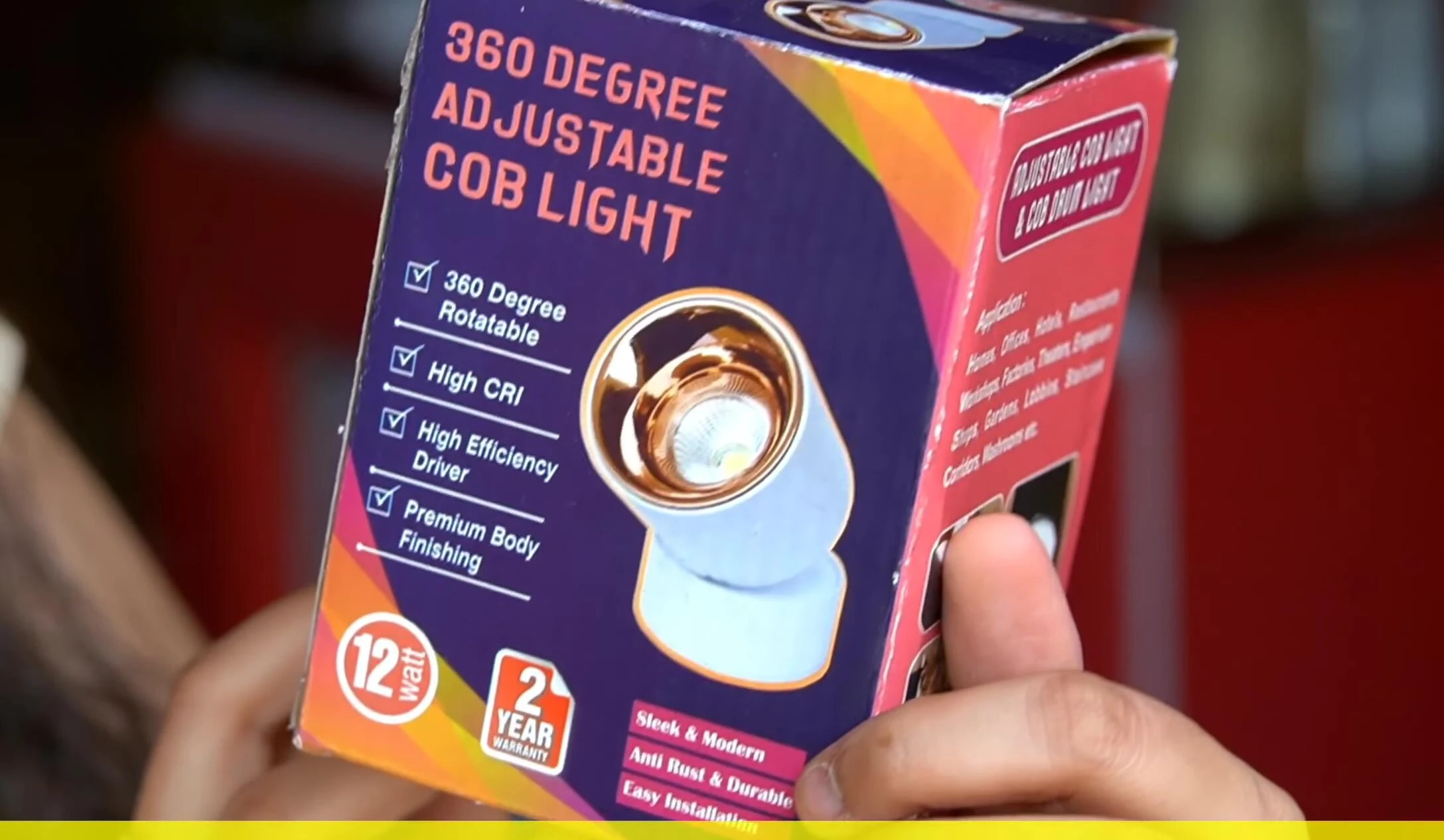 Close-up shot of the product packaging showcasing its quality