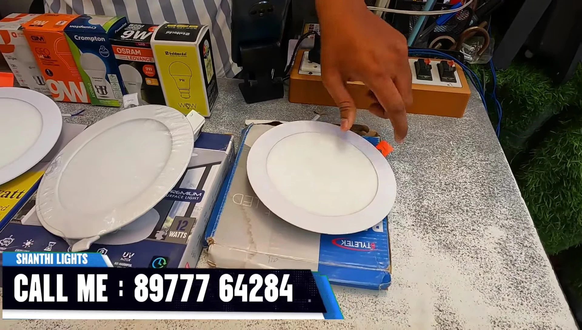 Variety of ceiling panel lights showcased