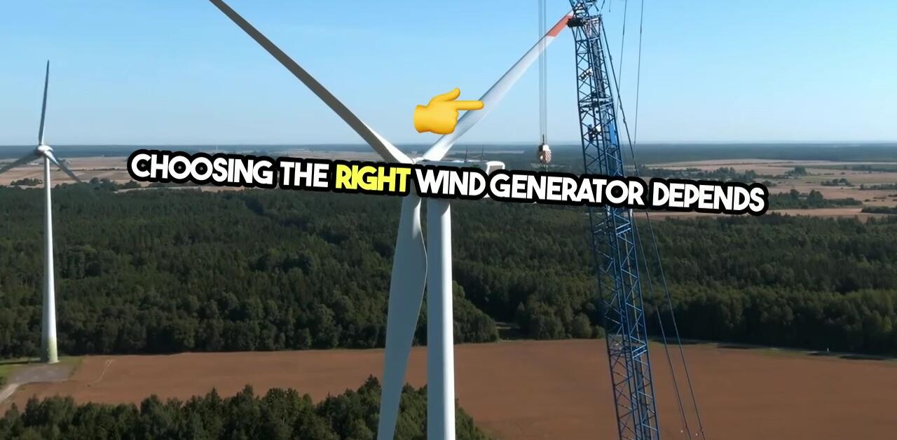 Factors to consider when choosing a wind generator