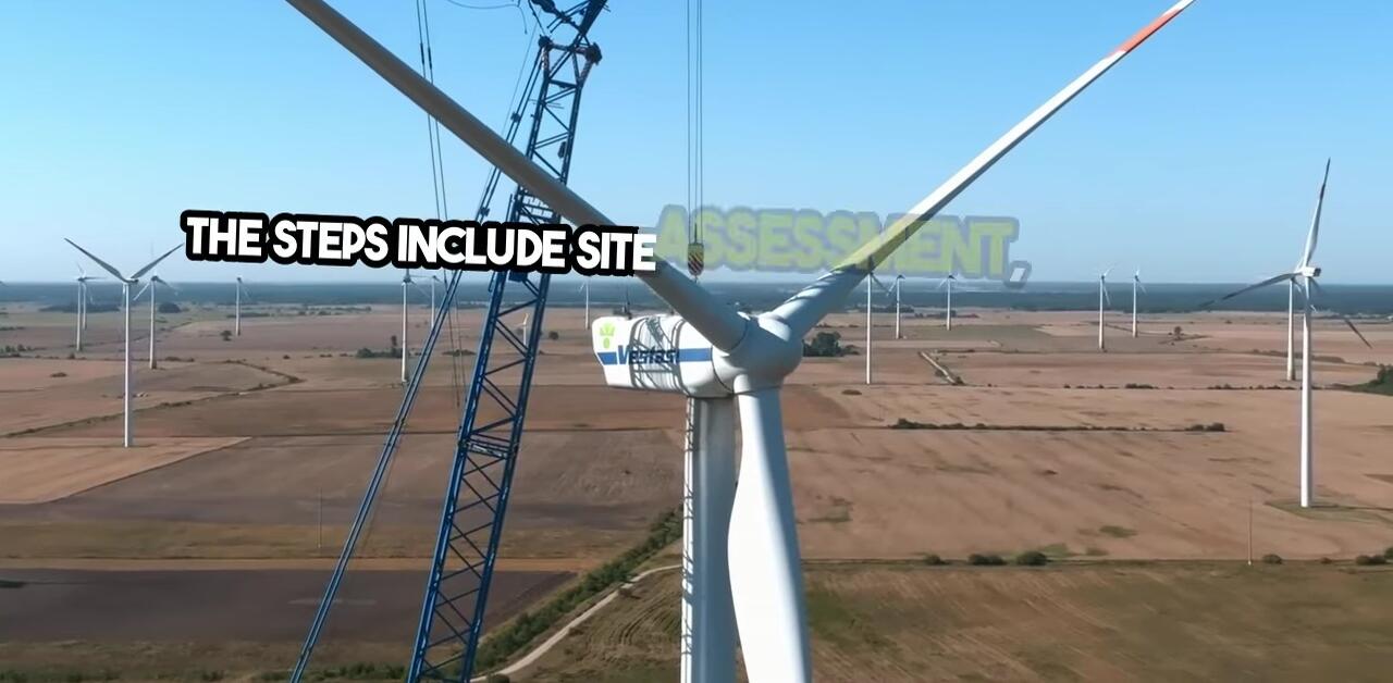 Steps for installing a wind turbine