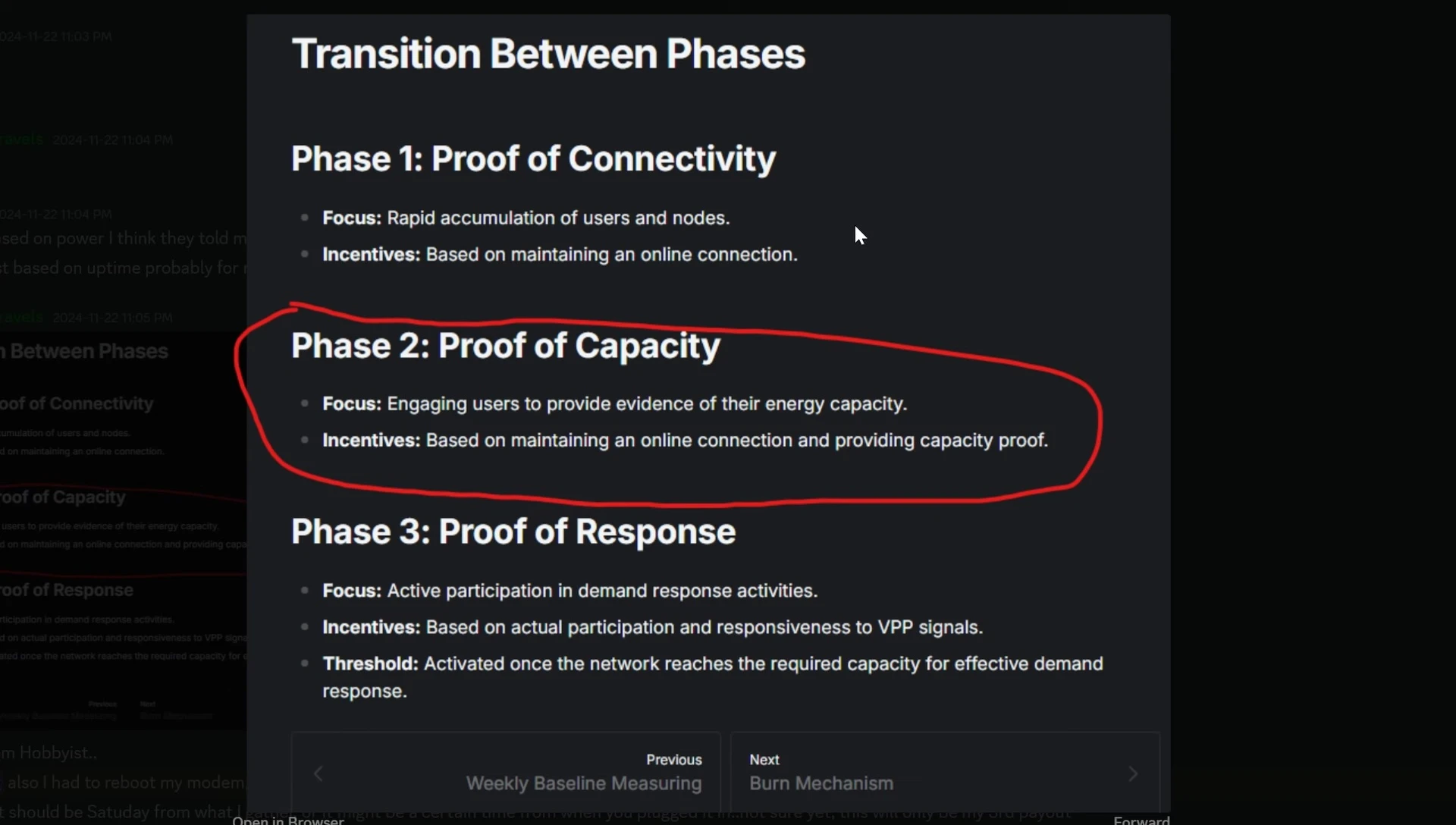Screenshot explaining the different phases of the Star Power program