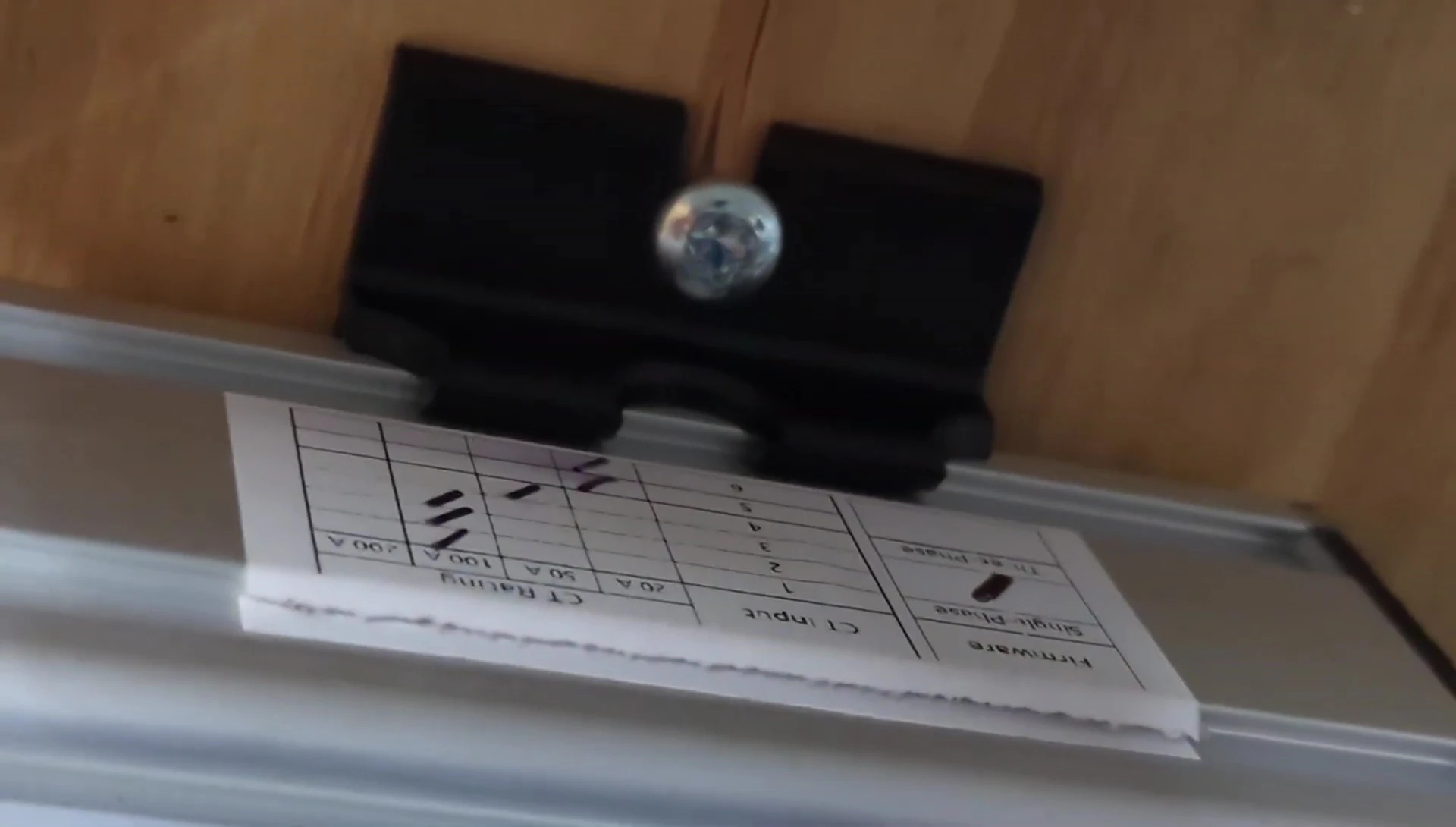 Close-up of the emonPi2 showing calibration information sticker
