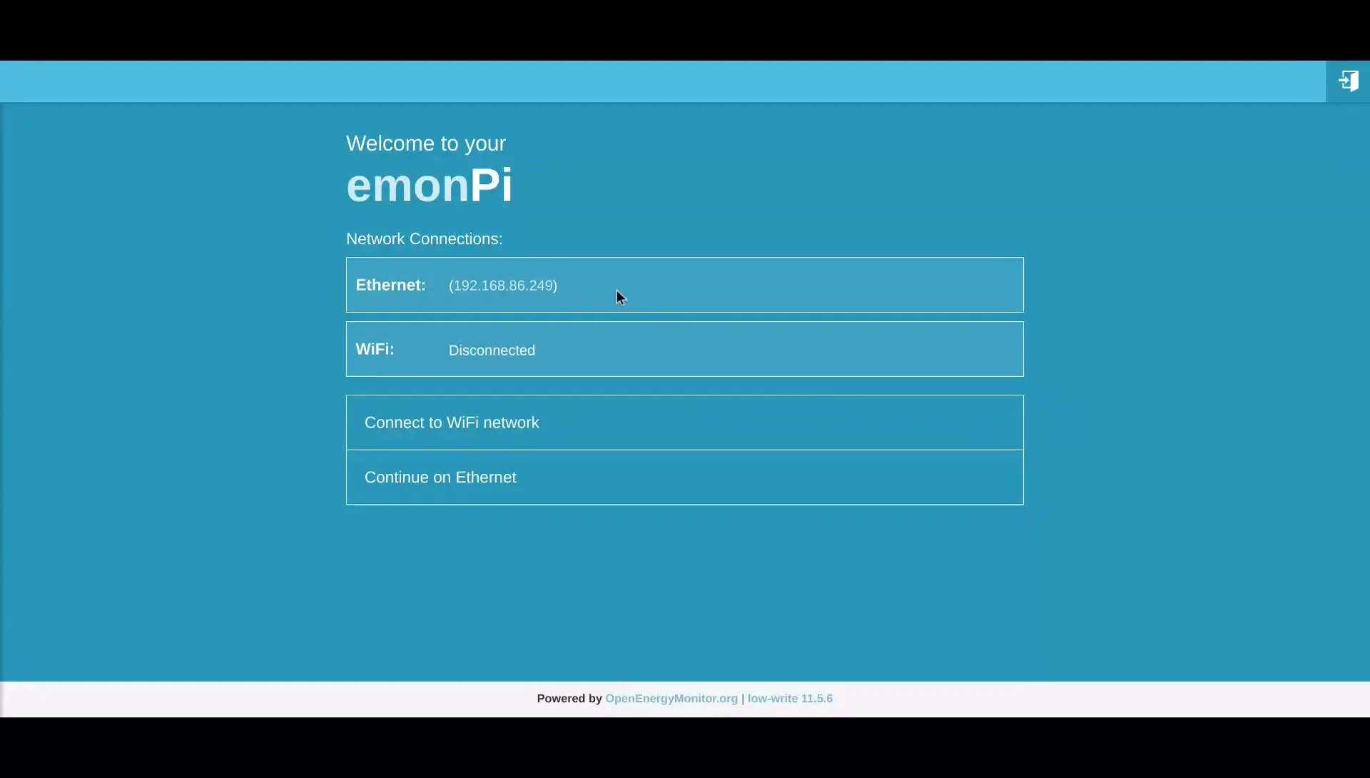 emonPi2 web interface.