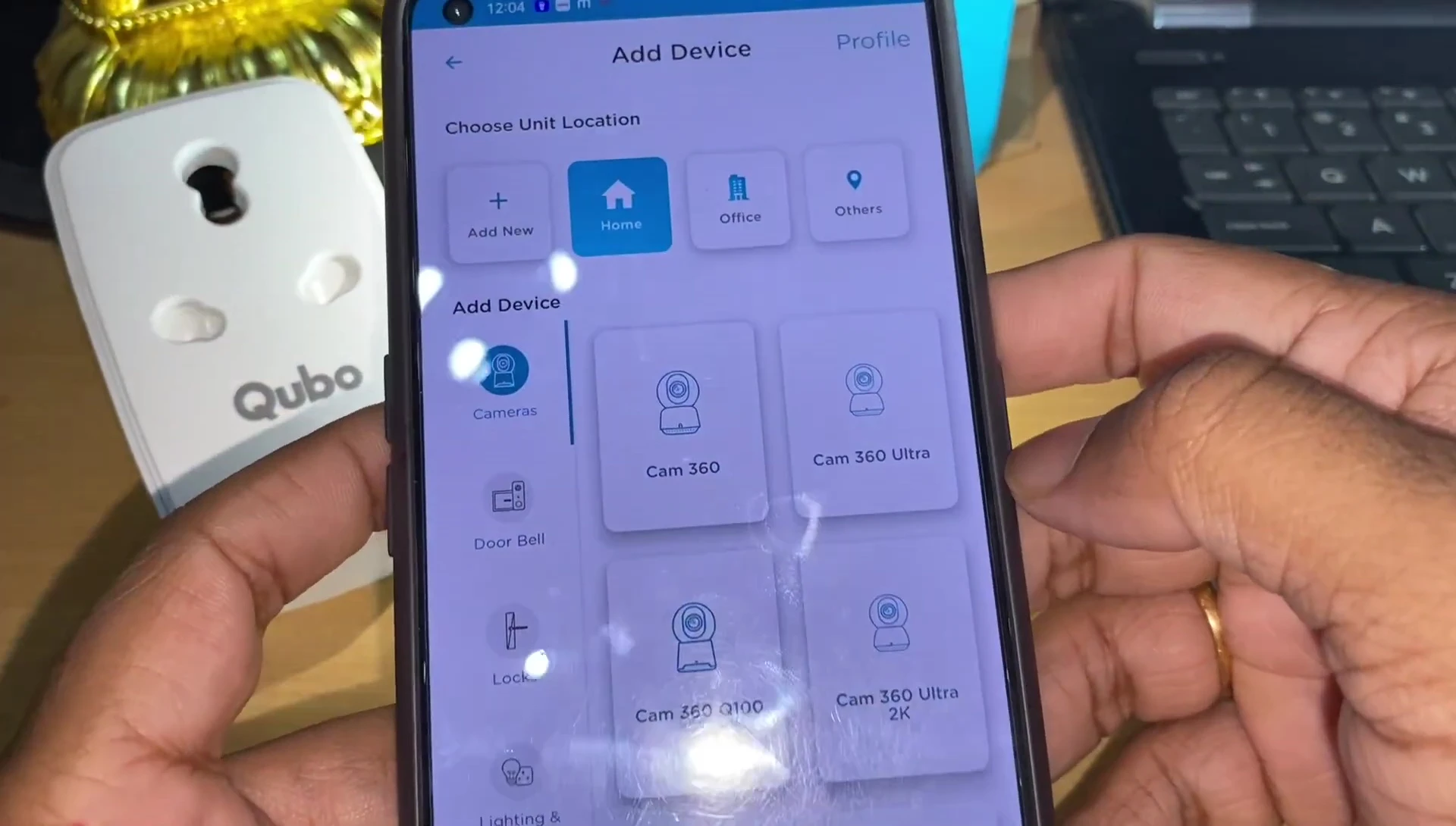 App showing list of Kabo devices.