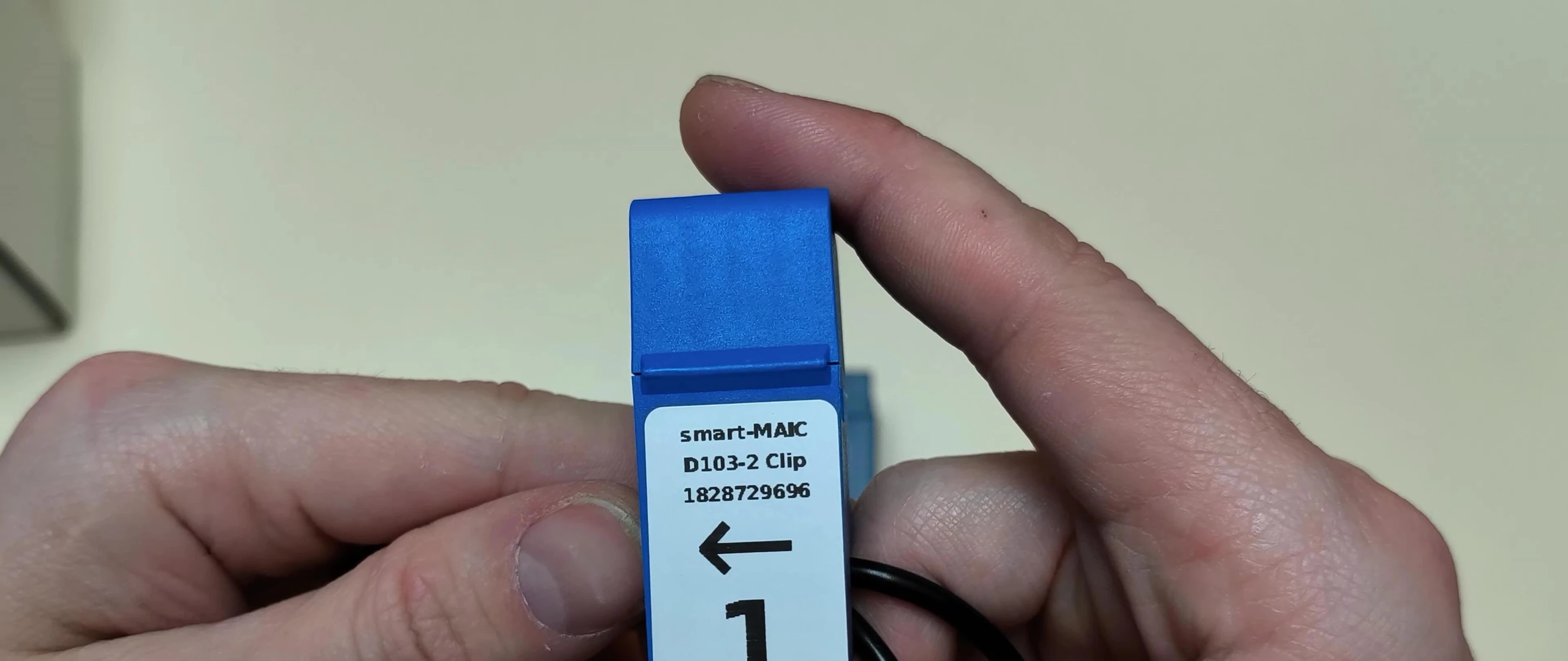 Close-up of the transformer with markings.