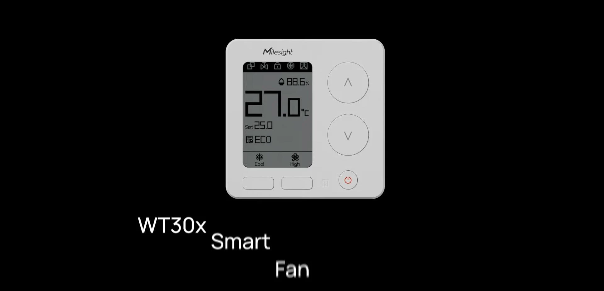Final shot of the thermostat, emphasizing its sleek design.