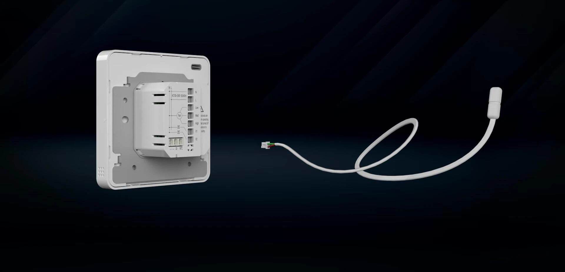Image of the optional external NTC sensor.