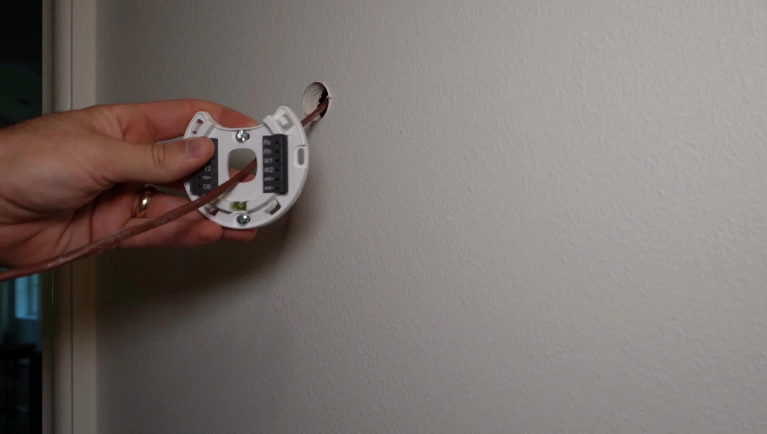 Mounting the Ecobee wall plate