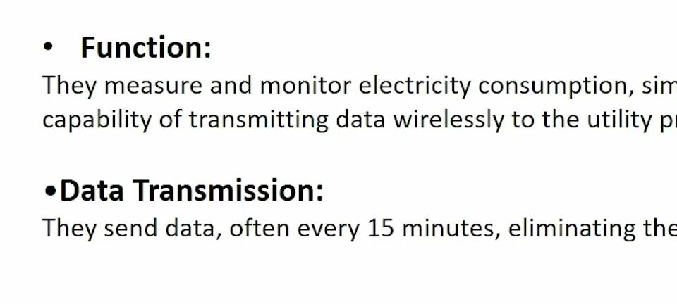 Illustration of smart meter data being transmitted wirelessly