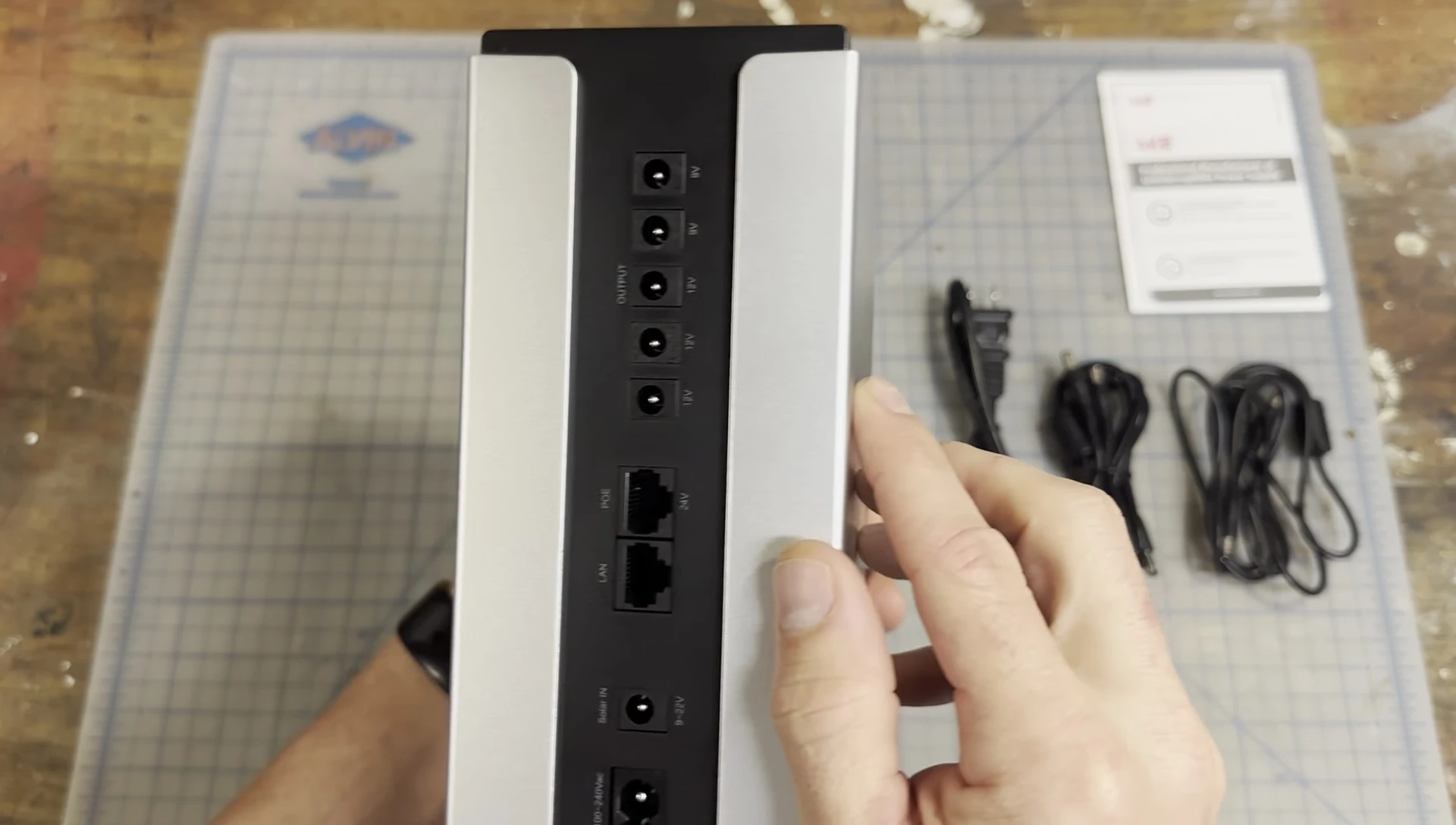 Rear panel showing various outputs and inputs