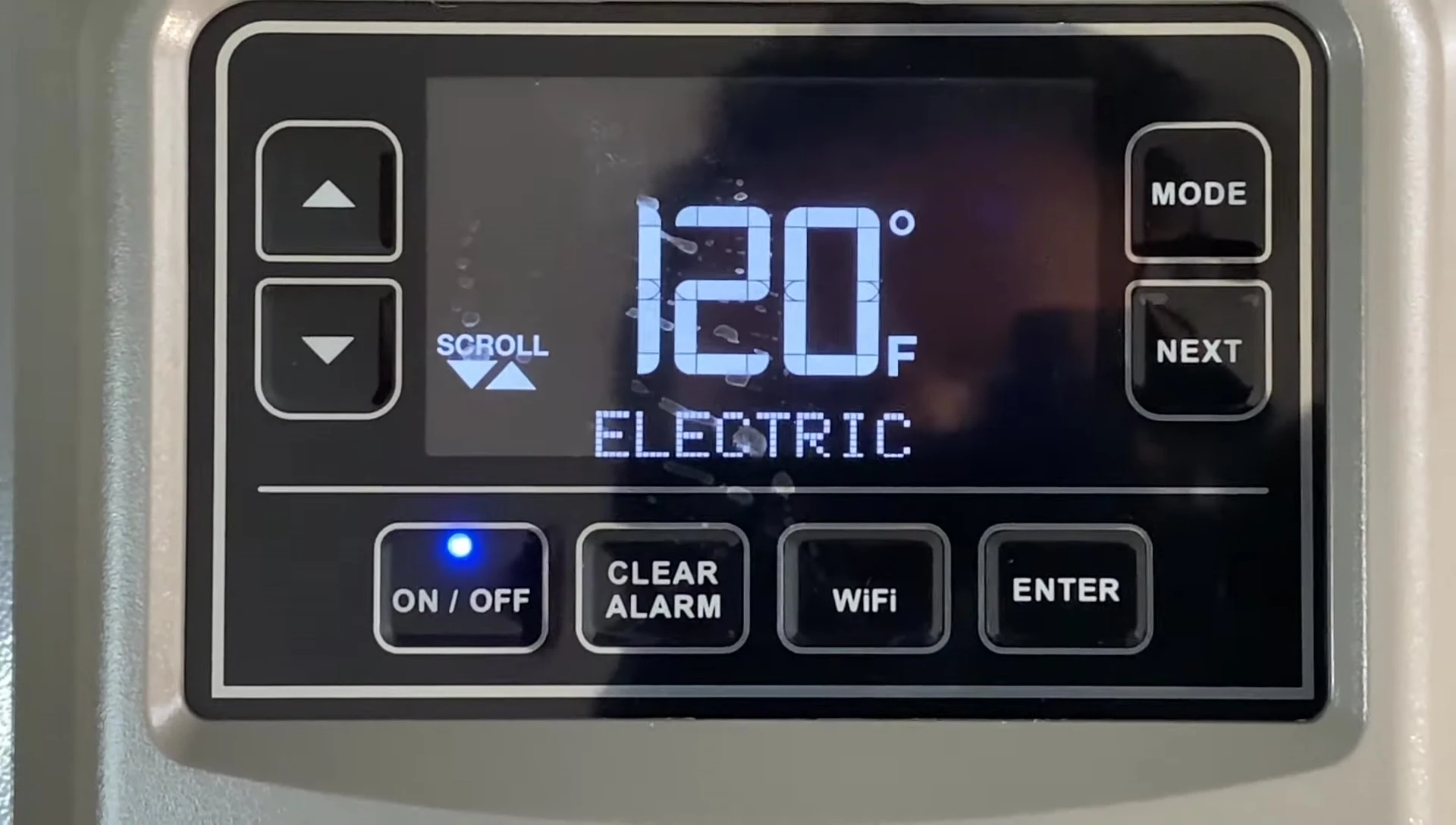 Screenshot showcasing the Electric Only mode on the control panel.
