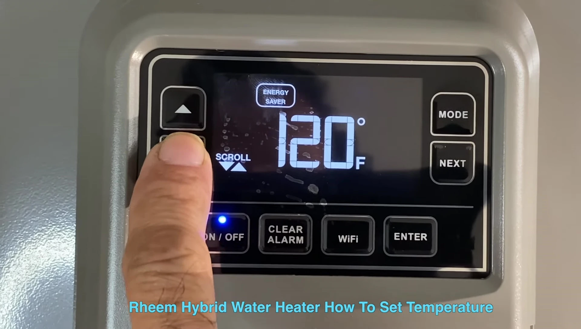 Screenshot illustrating the temperature adjustment controls.